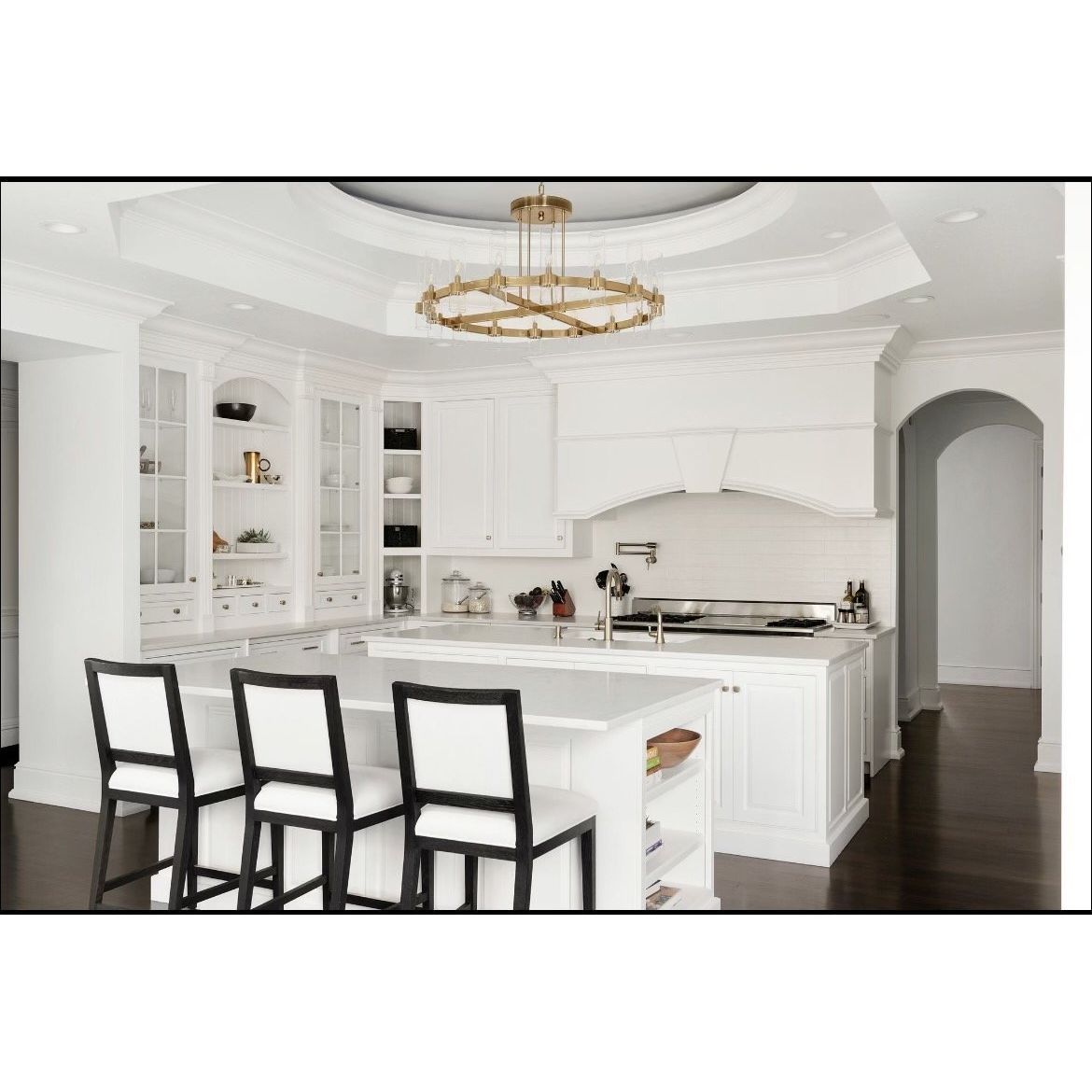 Armature Round Glass Cylinder Chandelier - Italian Concept -