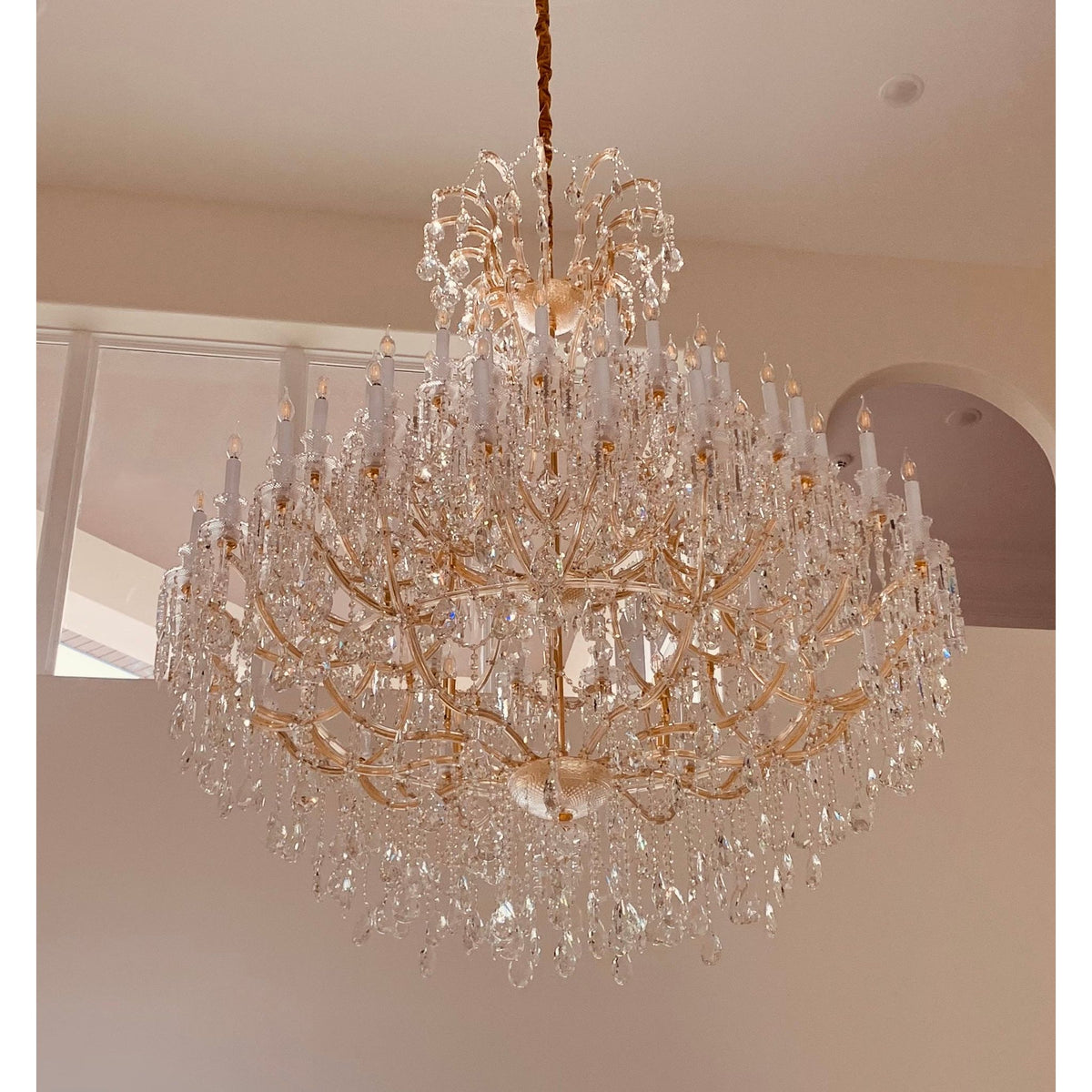 Allumage 66L Rococo/Maria Theresa Foyer Classic Crystal Chandelier