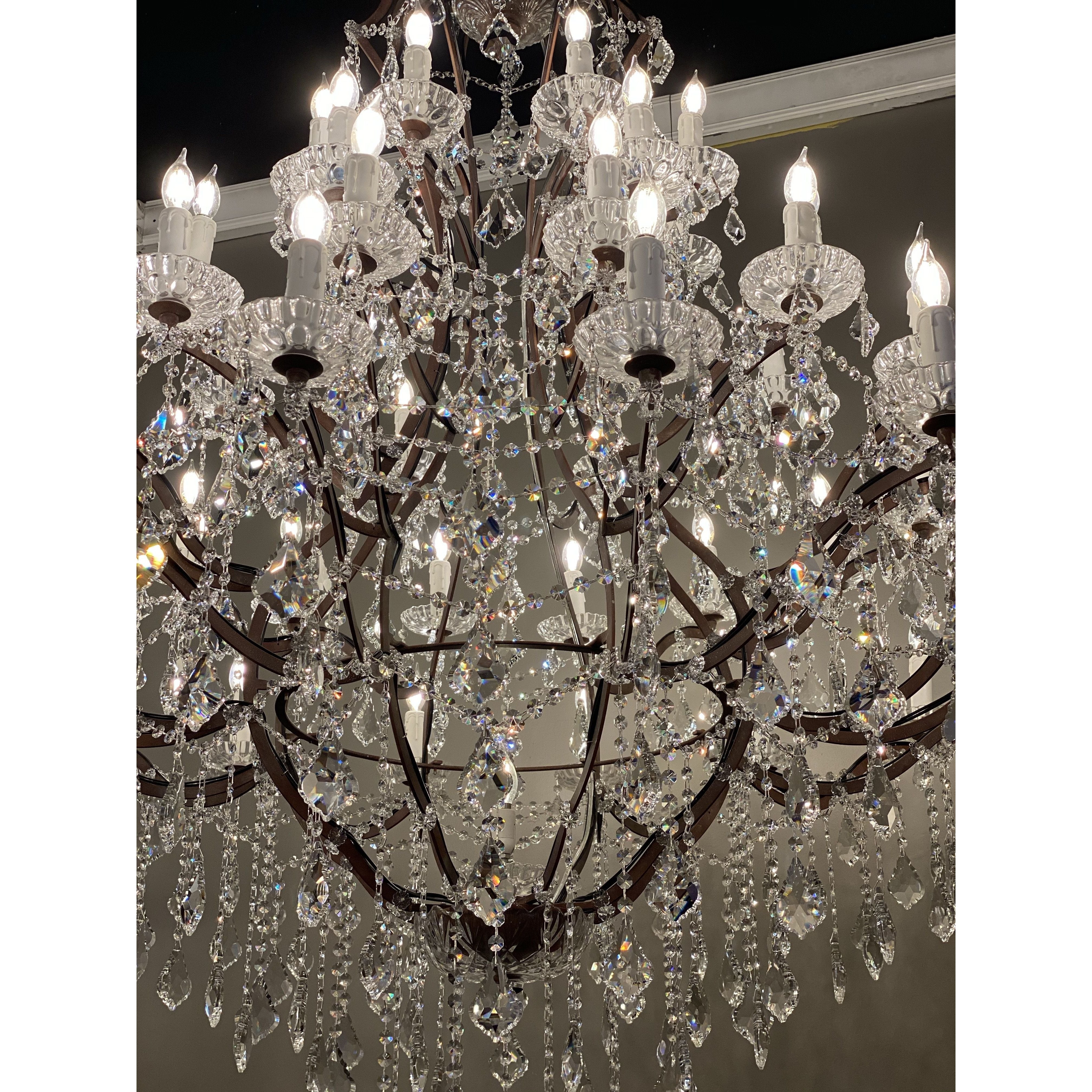 50 Light 60” Rococo Maria Theresa Crystal Chandelier - Italian Concept -