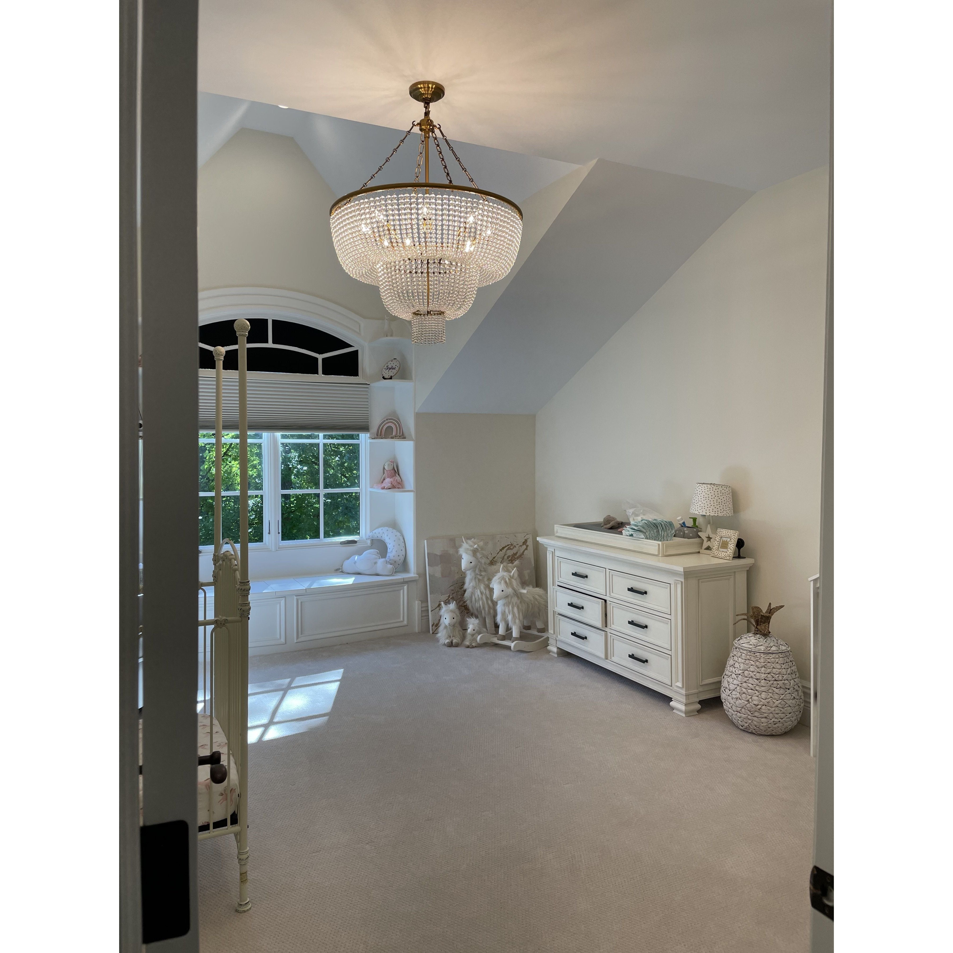 Abella 3-Tier Beaded Crystal Chandelier - Italian Concept -