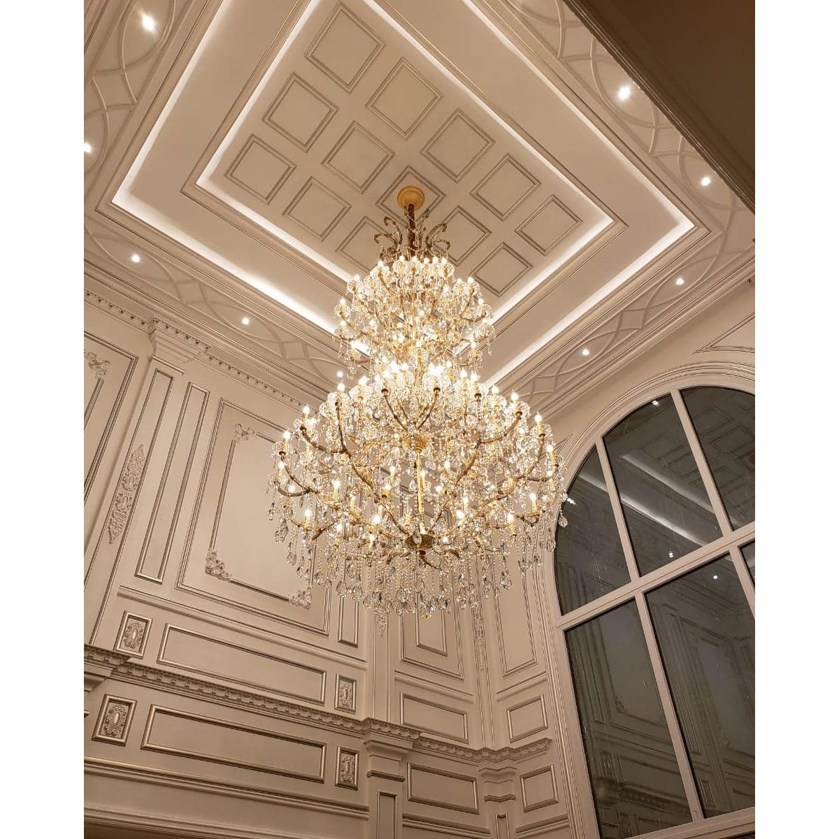 Dual Layer Foyer Maria Theresa Crystal Chandelier LT-81155