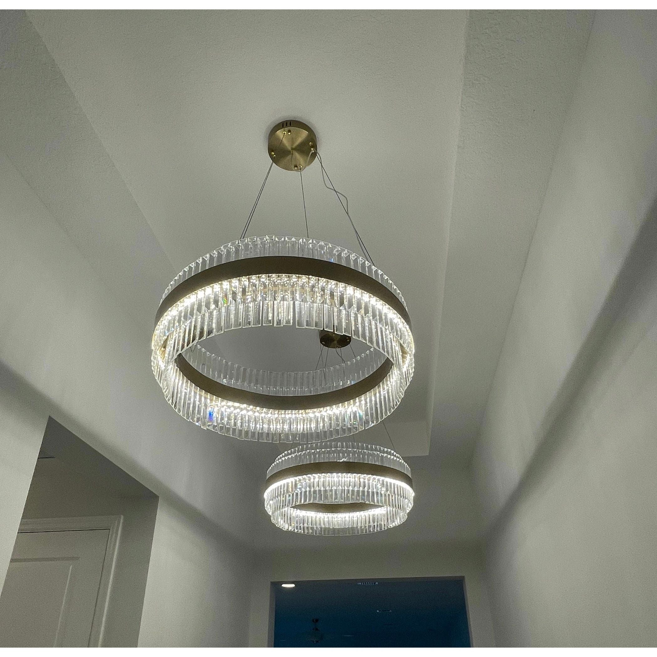 Cebal Odeon Round Crystal Fringe Chandelier - Italian Concept