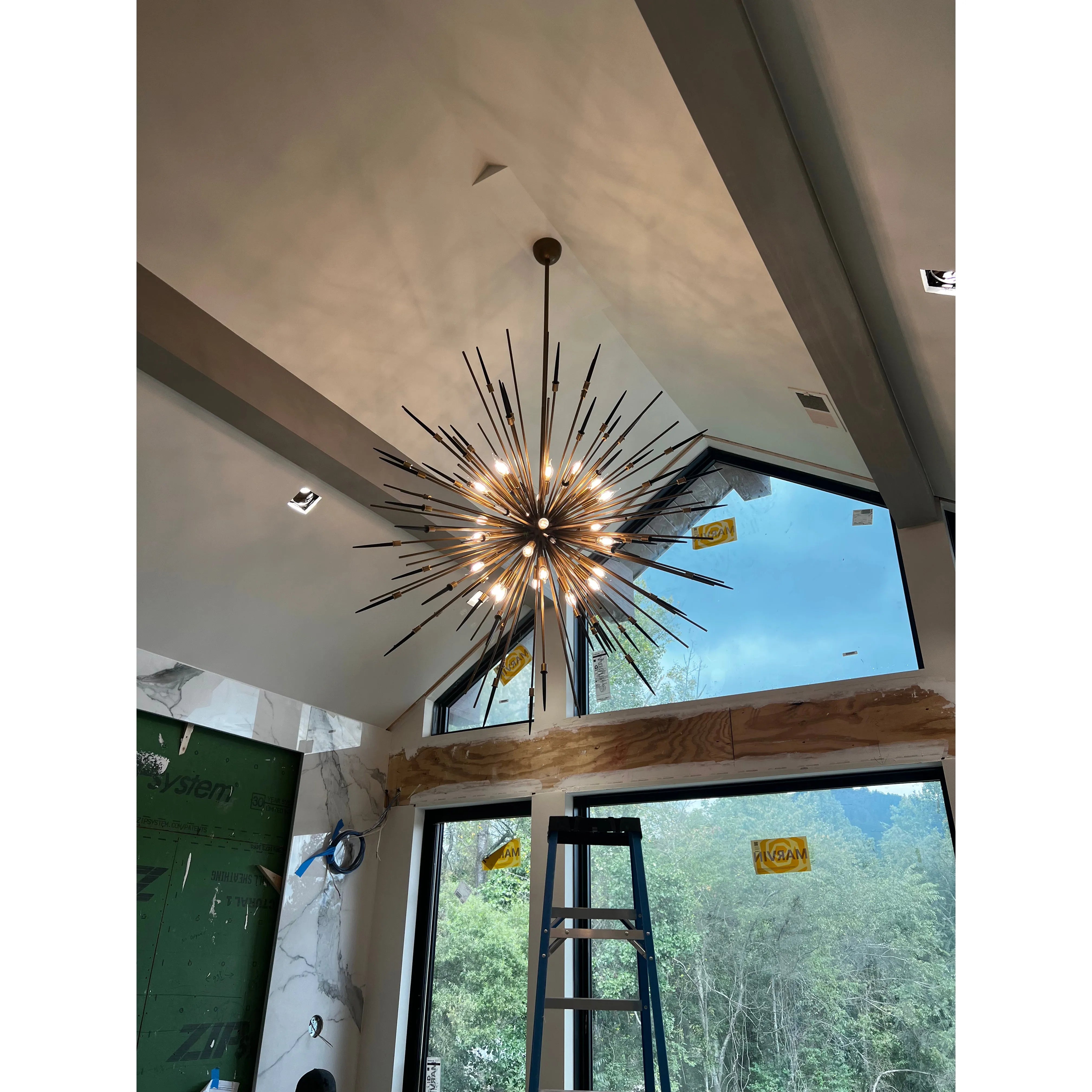 Marble Sputnik Starburst Chandelier - Italian Concept -