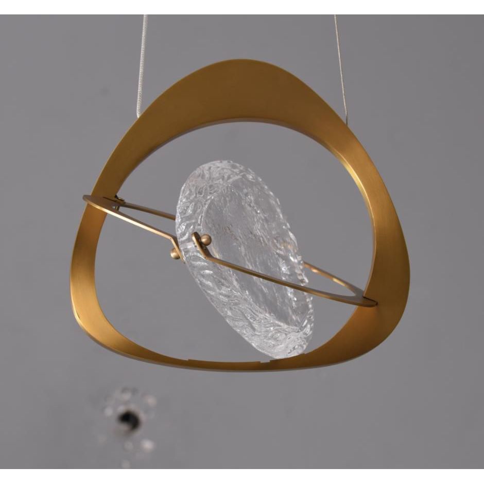 Natural Stone LED Industrial Crystal Pendant Light