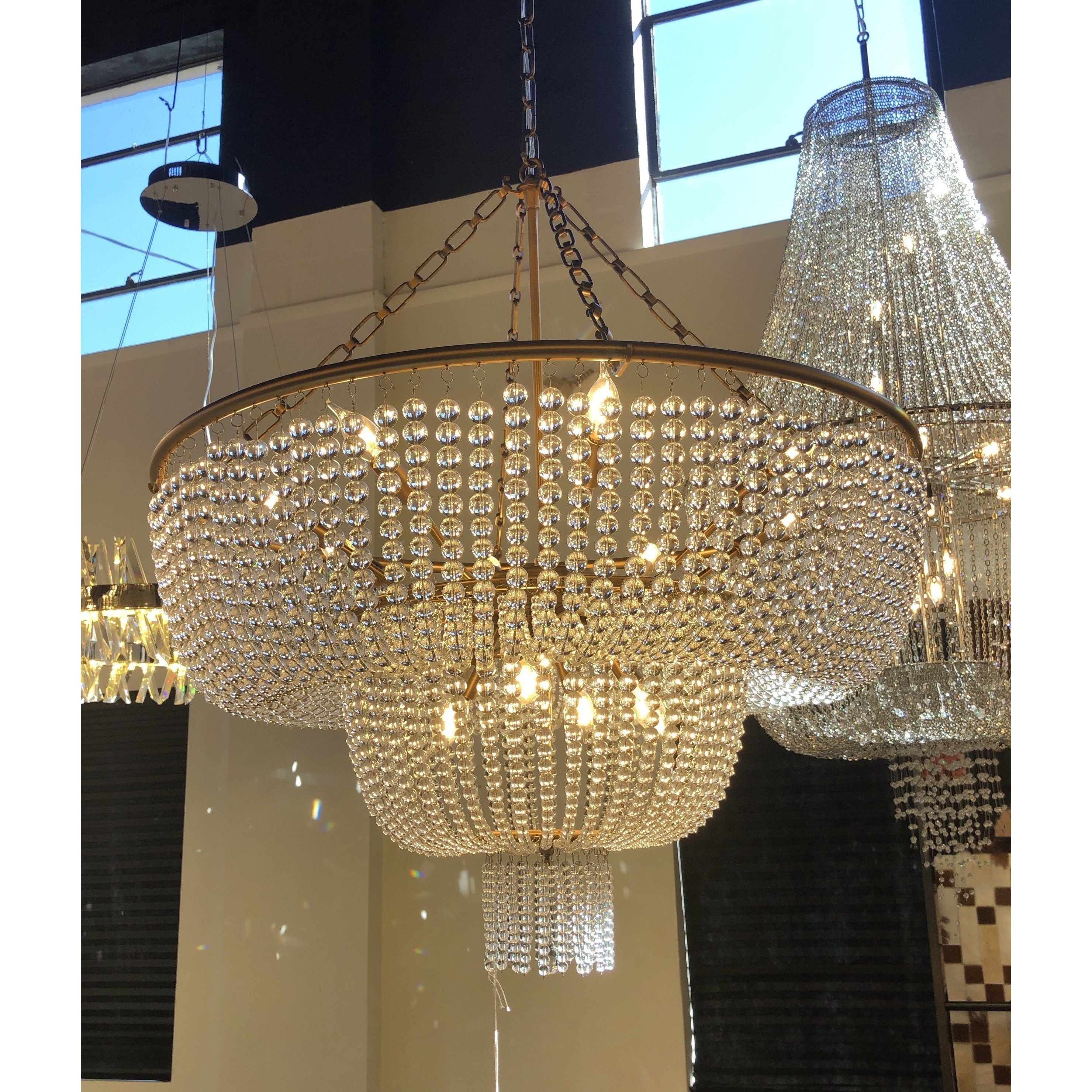 Abella 3-Tier Beaded Crystal Chandelier - Italian Concept -