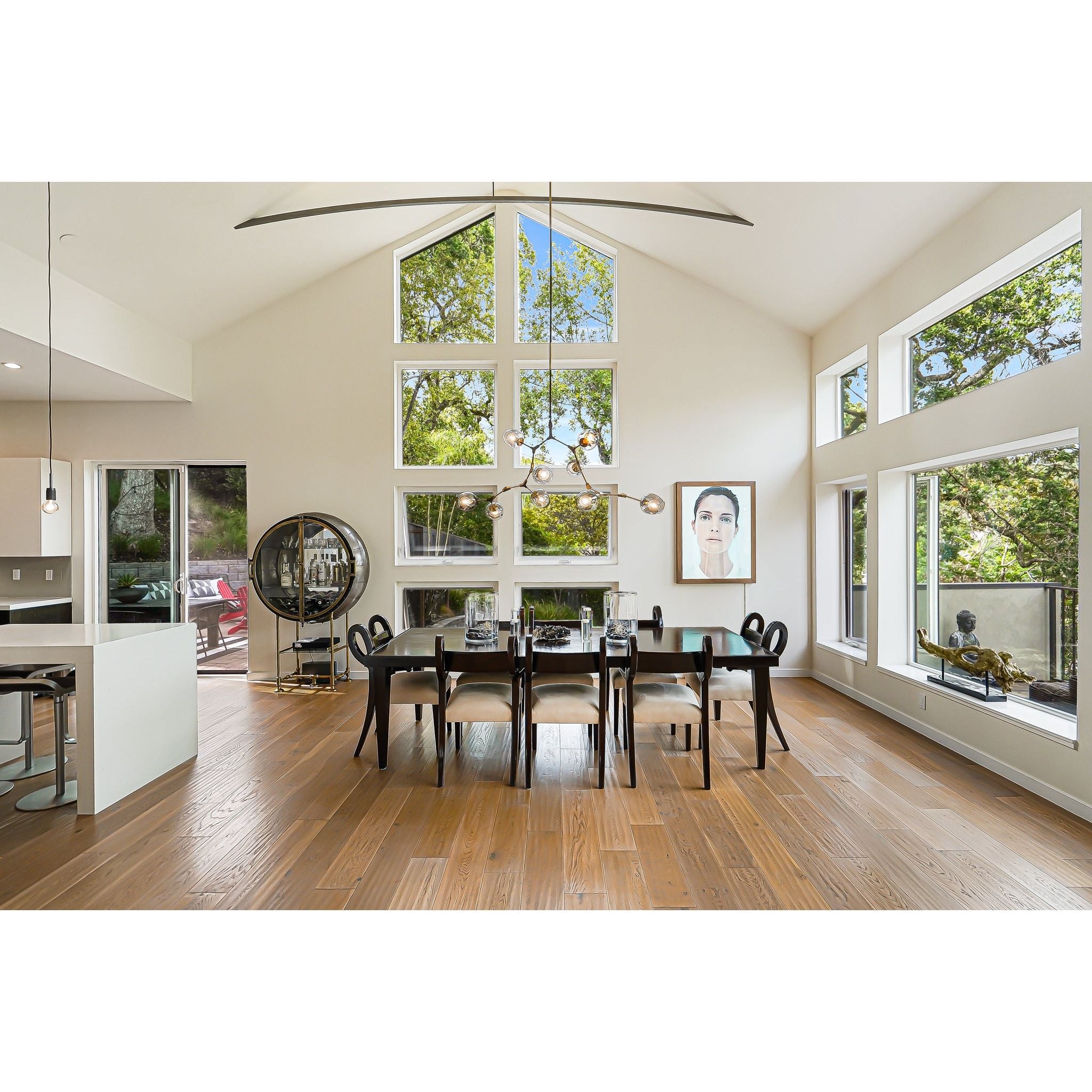 Metal Releaf Horizontal Globe Branching Bubble Chandelier - Italian Concept