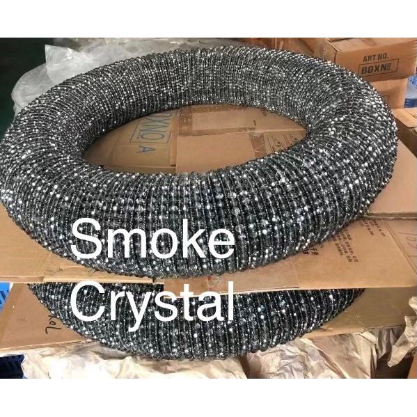 Empire Halo Round Crystal Ring Beaded Chandelier - Italian Concept