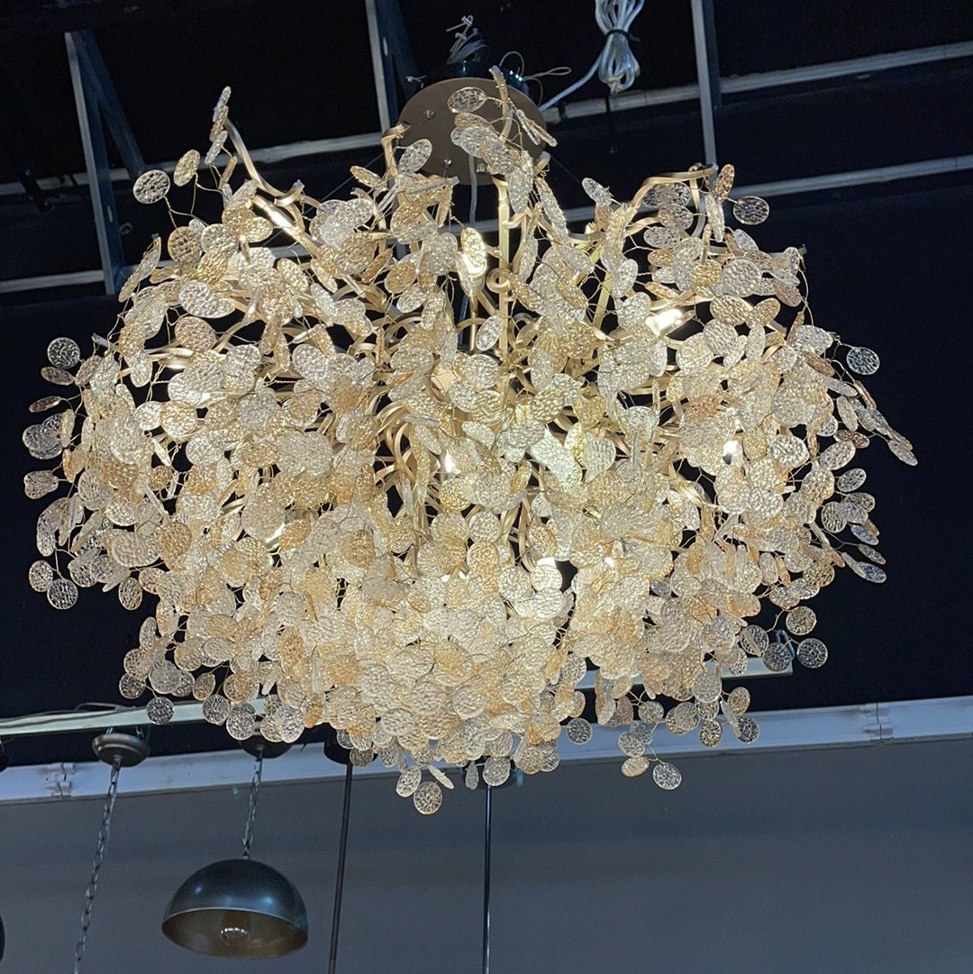 Quatre Organic Branching Round Penny Chandelier - Italian Concept