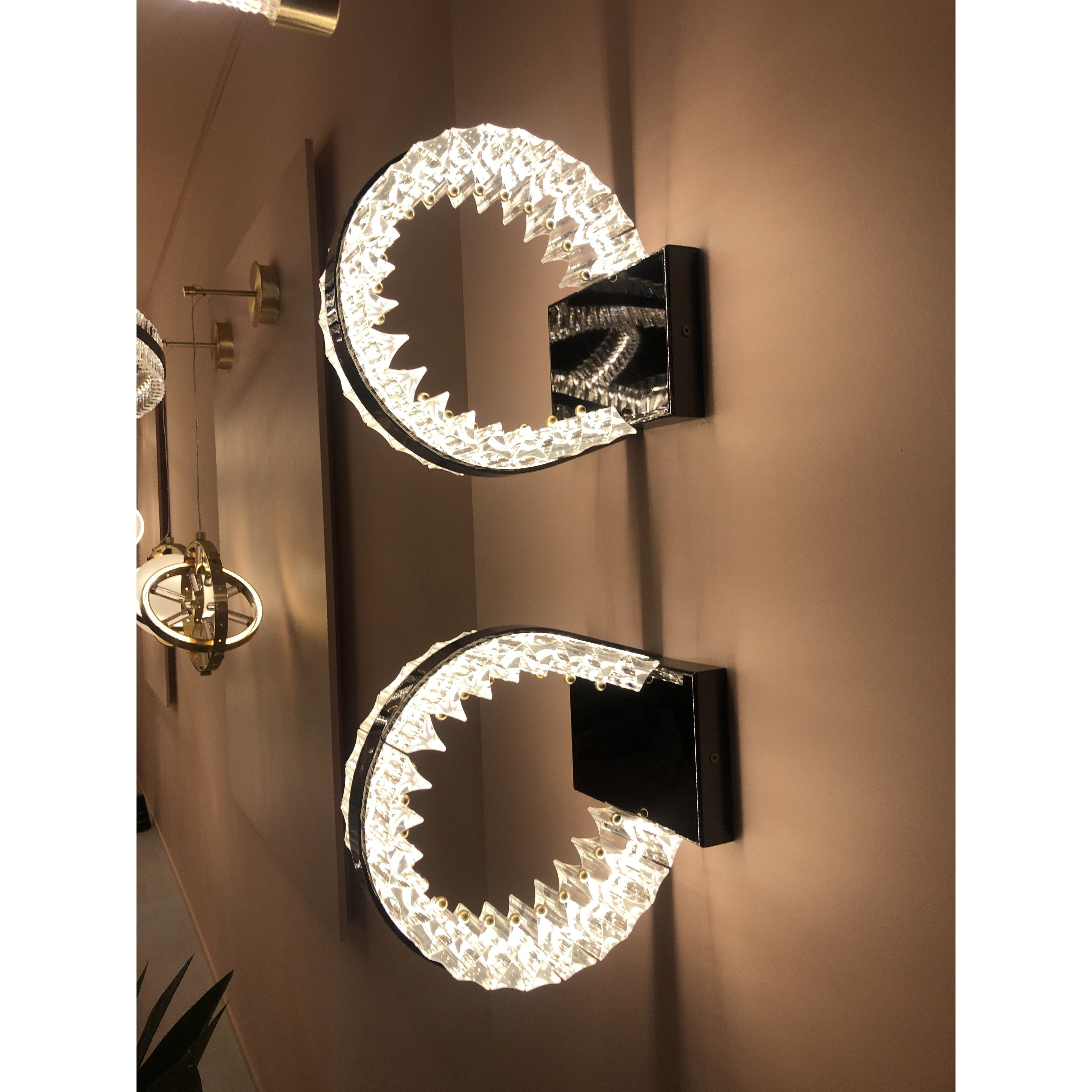 Aquinox Crystal Ring LED Sconce - Italian Concept -