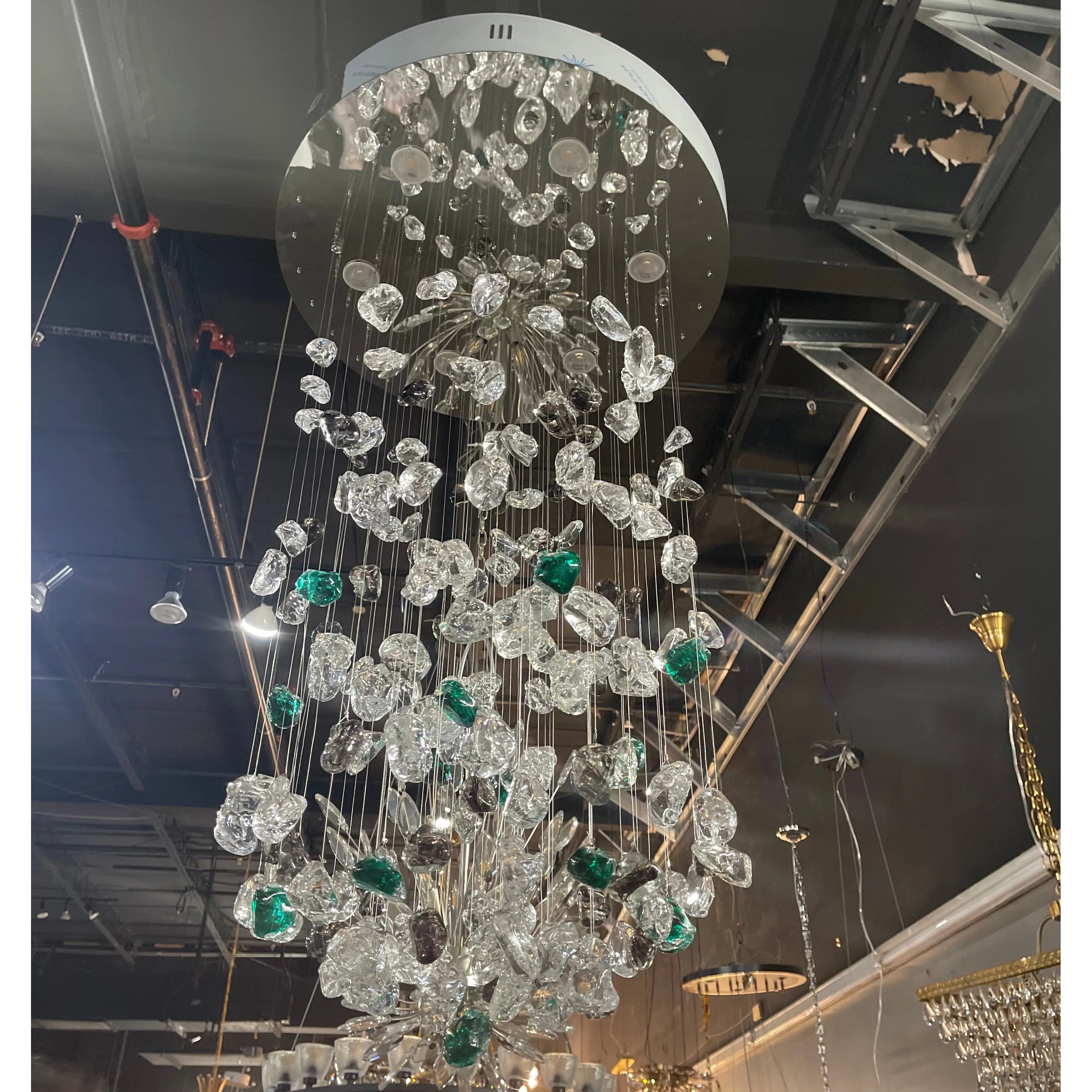 Rainfall Glass Gem Stone Chandelier - Italian Concept -