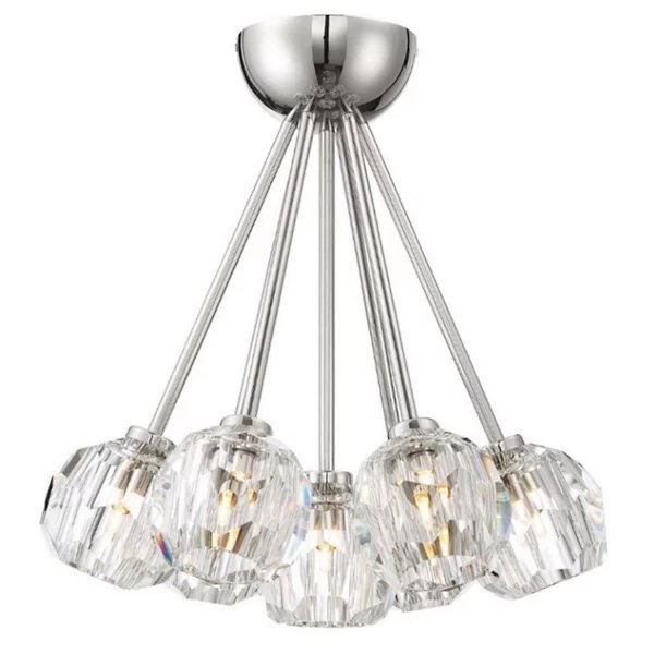 Blu Dior Crystal Prysm Semi-Flushmount - Italian Concept -