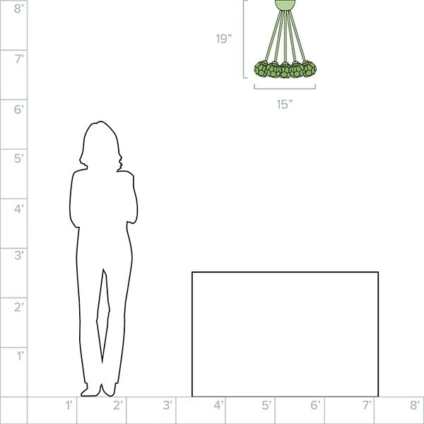 Blu Dior Crystal Prysm Semi-Flushmount - Italian Concept -