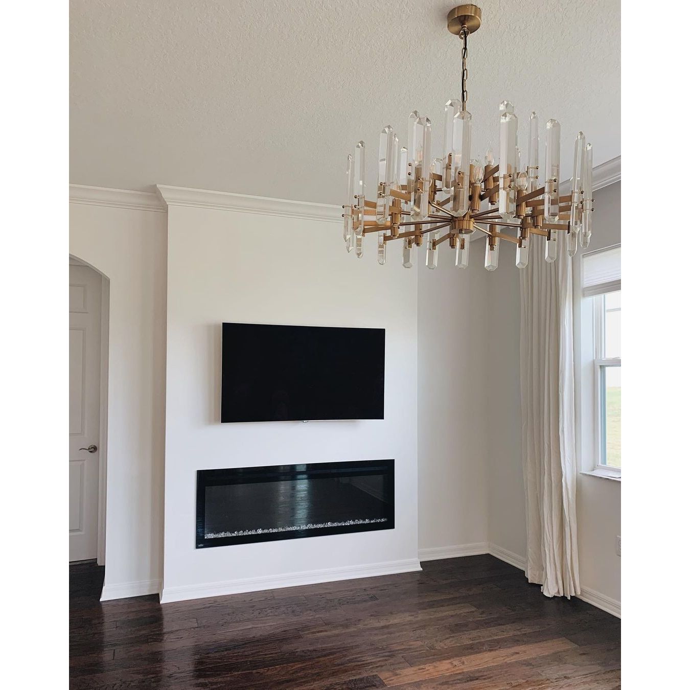 Ruby Round Crystal Chandelier