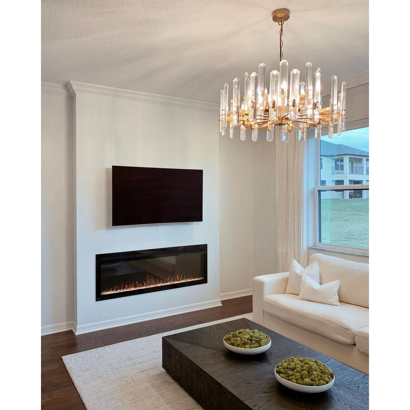 Ruby Round Crystal Chandelier