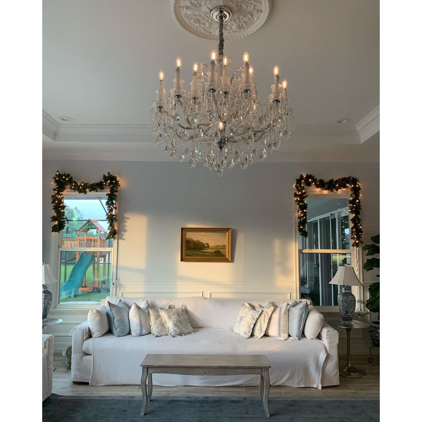Toussaint Maria Theresa 39" Wide 19L Crystal Chandelier - Italian Concept