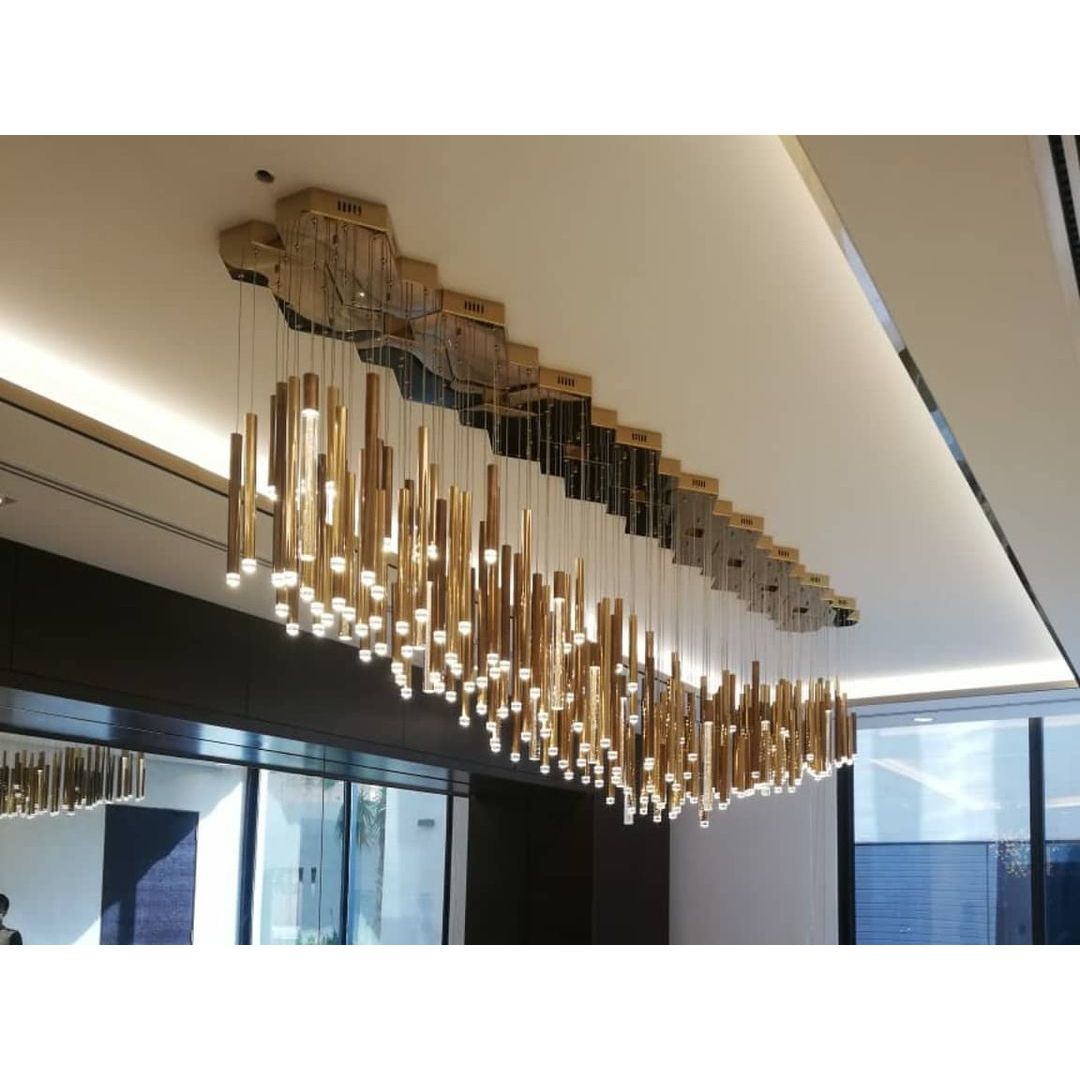 Bellini Square Tubular Pendant Light Chandelier - Italian Concept -