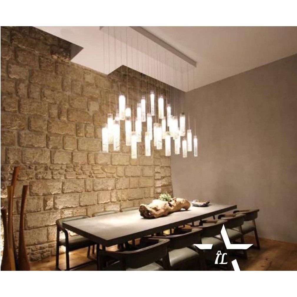 Rain Round Cluster Glass tile Pendant Chandelier - Italian Concept -