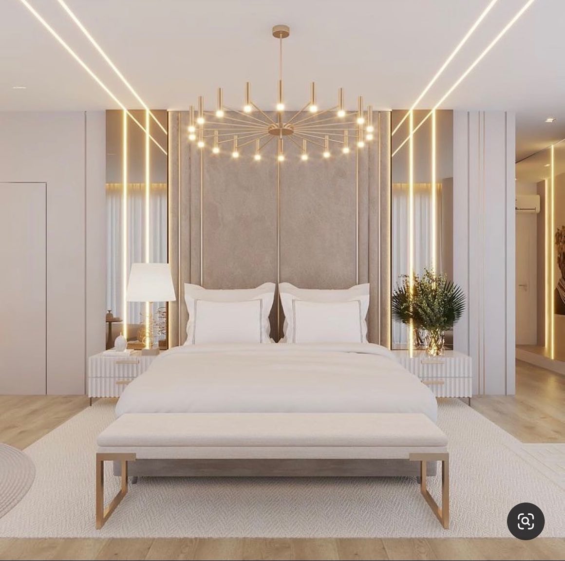 Gabin Sputnik Oval LED Ring Chandelier - Italian Concept