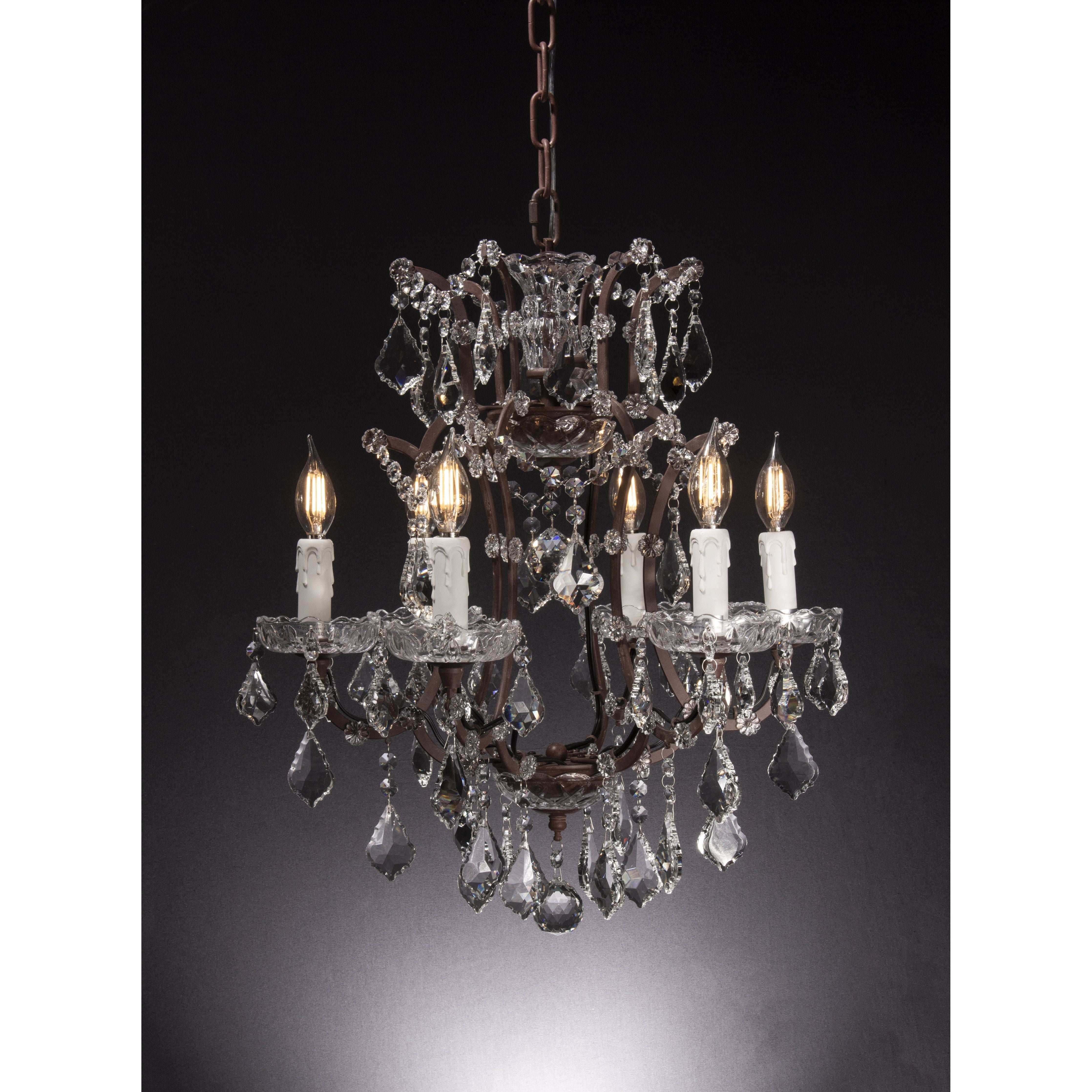 4 Light Maria Theresa Crystal Chandelier - Italian Concept -