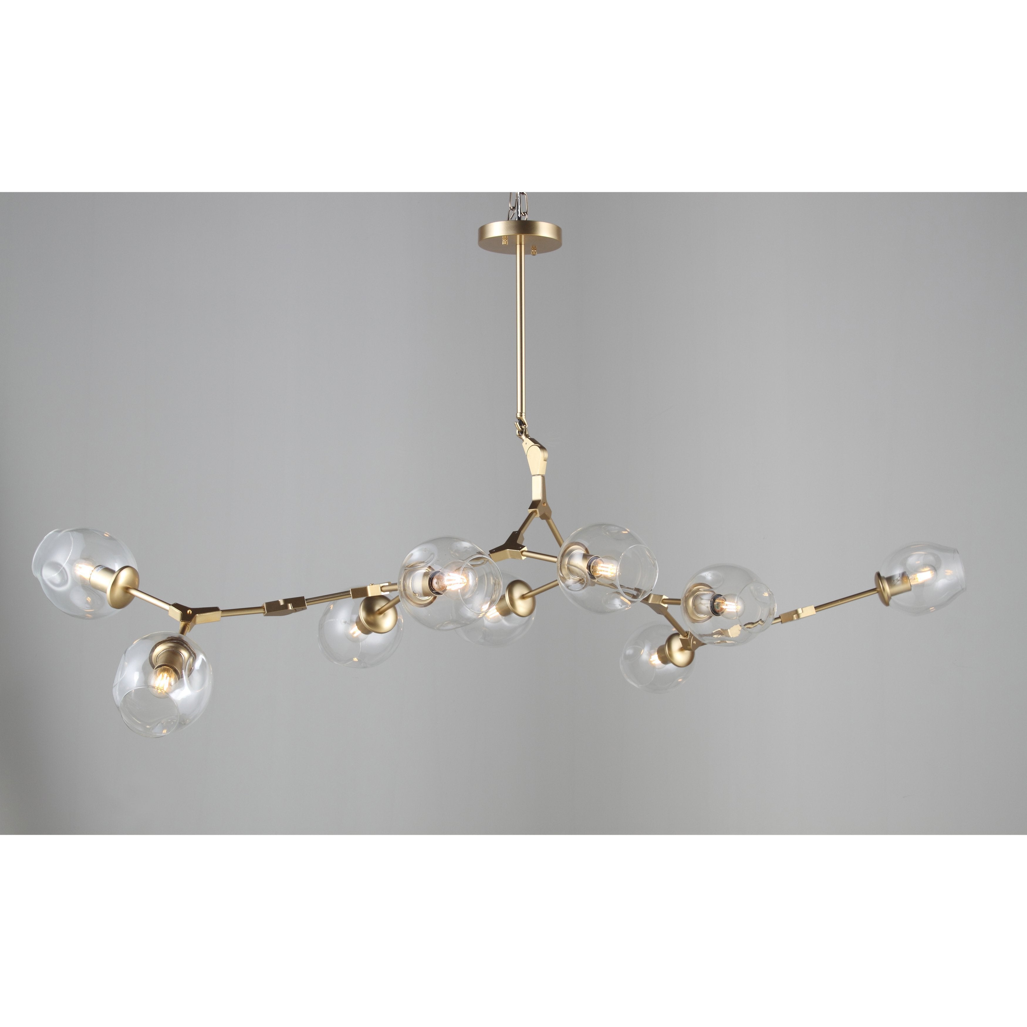 Metal Releaf Horizontal Globe Branching Bubble Chandelier