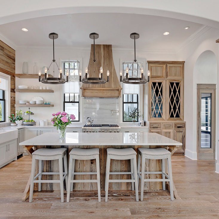 Mini 13"W Wheel Barrel Round Pendant Light - Italian Concept