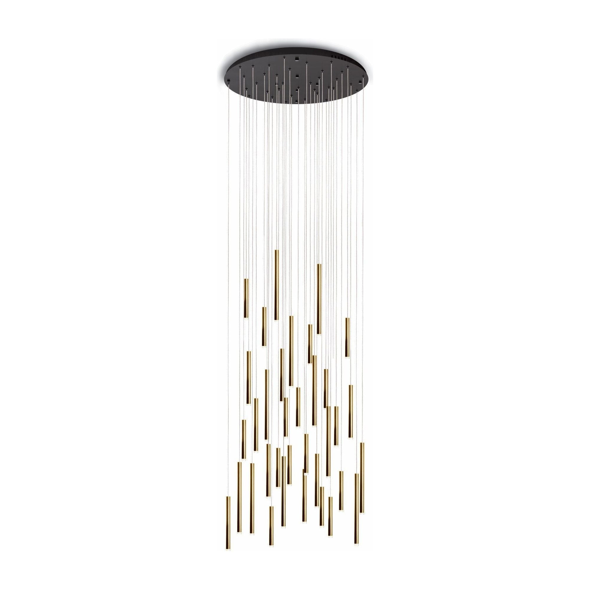 Bellini Round Tri-Tone Tubular Pendant Light Chandelier - Italian Concept -
