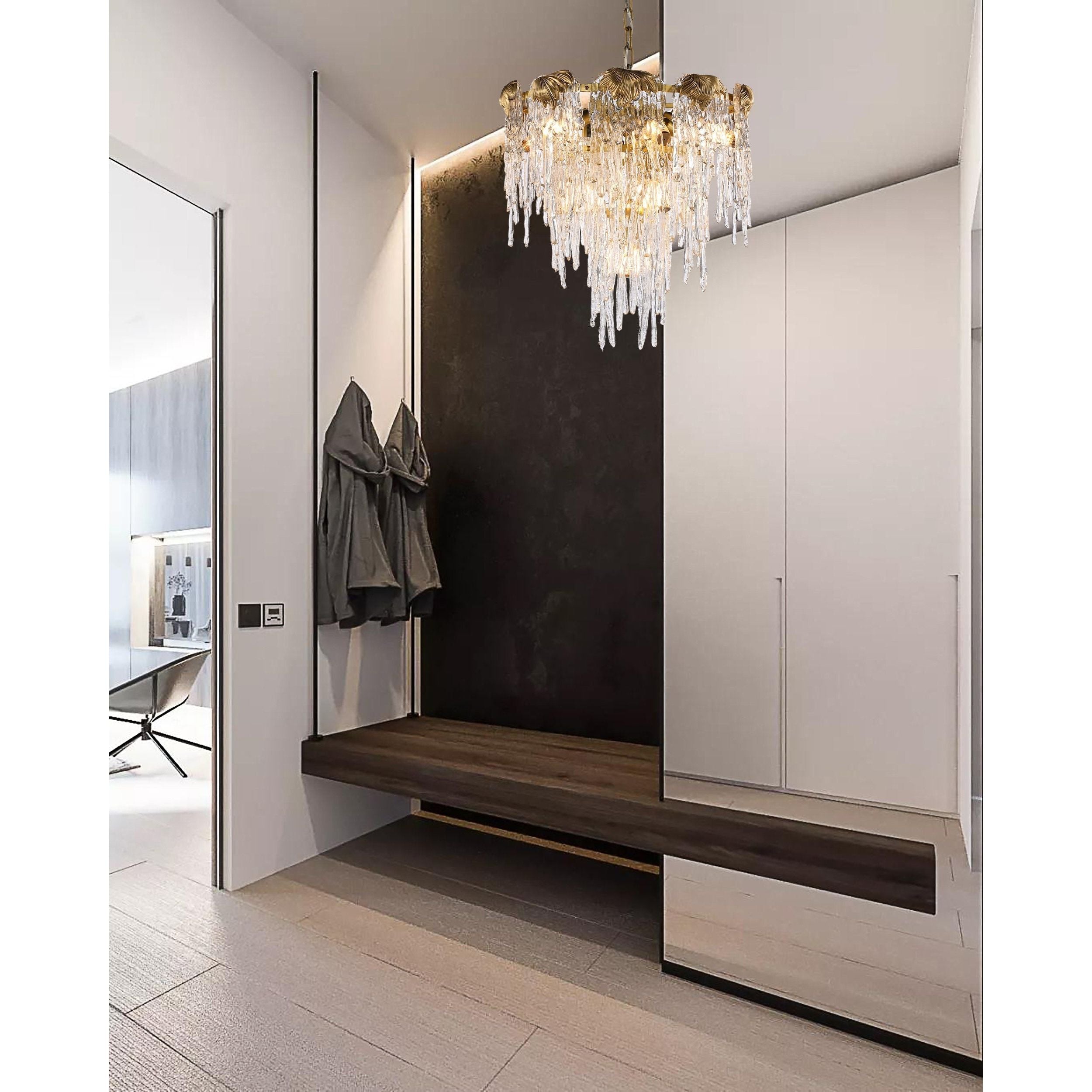 Aletta Melting Drop Crystal Glass Chandelier - Italian Concept -