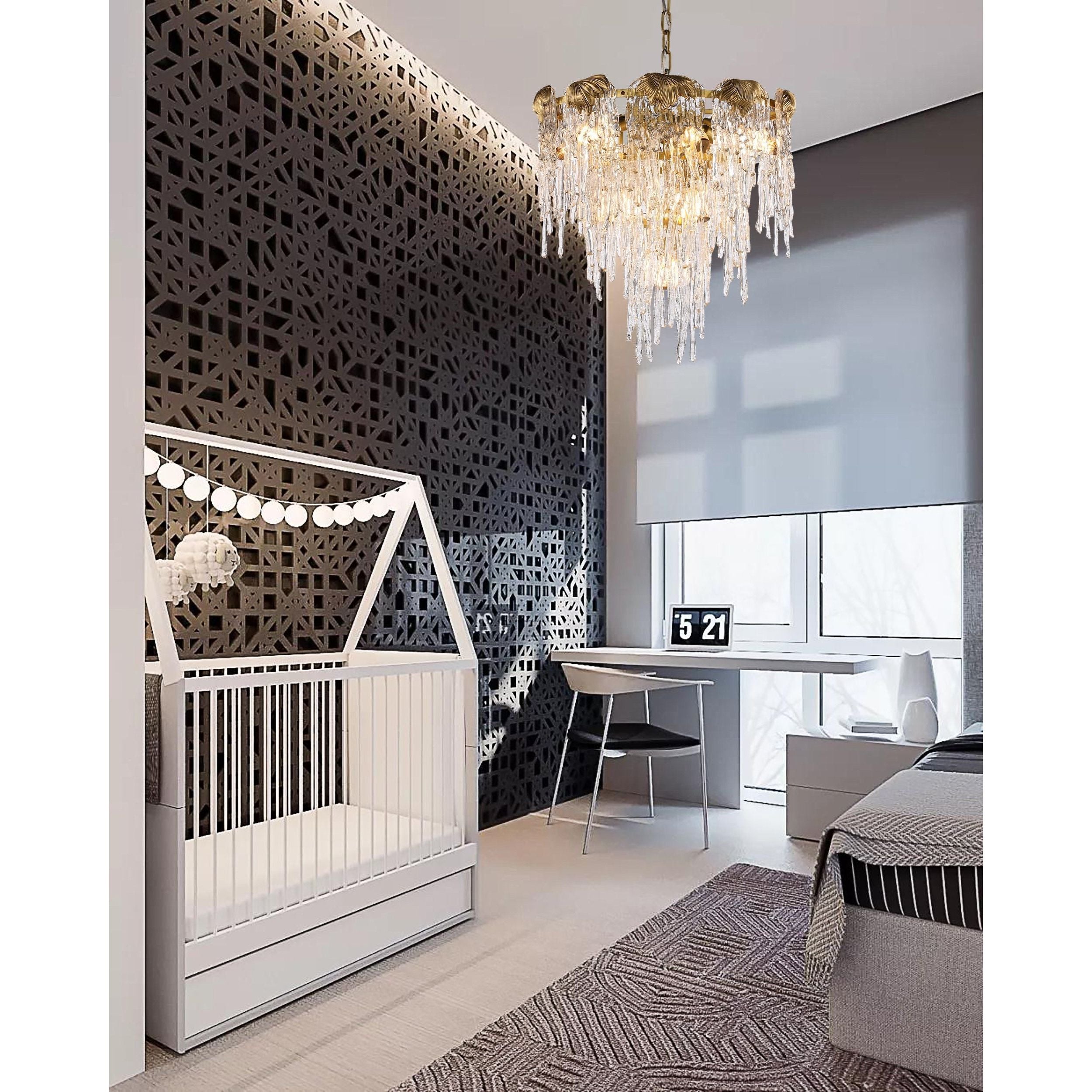 Aletta Melting Drop Crystal Glass Chandelier - Italian Concept -