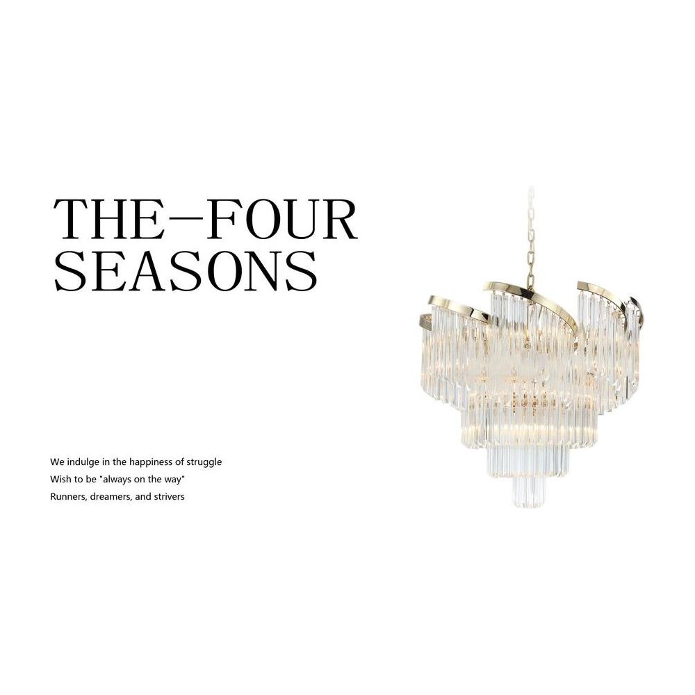 Twin Palms Round Crystal Chandelier - Italian Concept