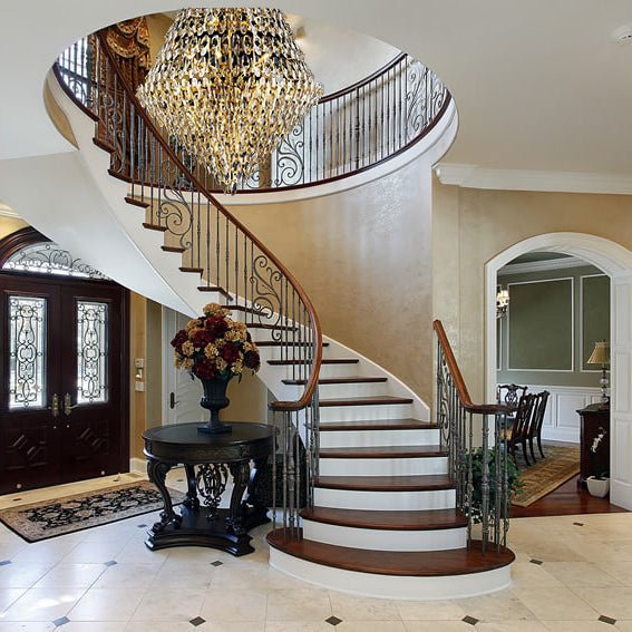 Sol Odeon Empire Crystal Foyer Chandelier - Italian Concept