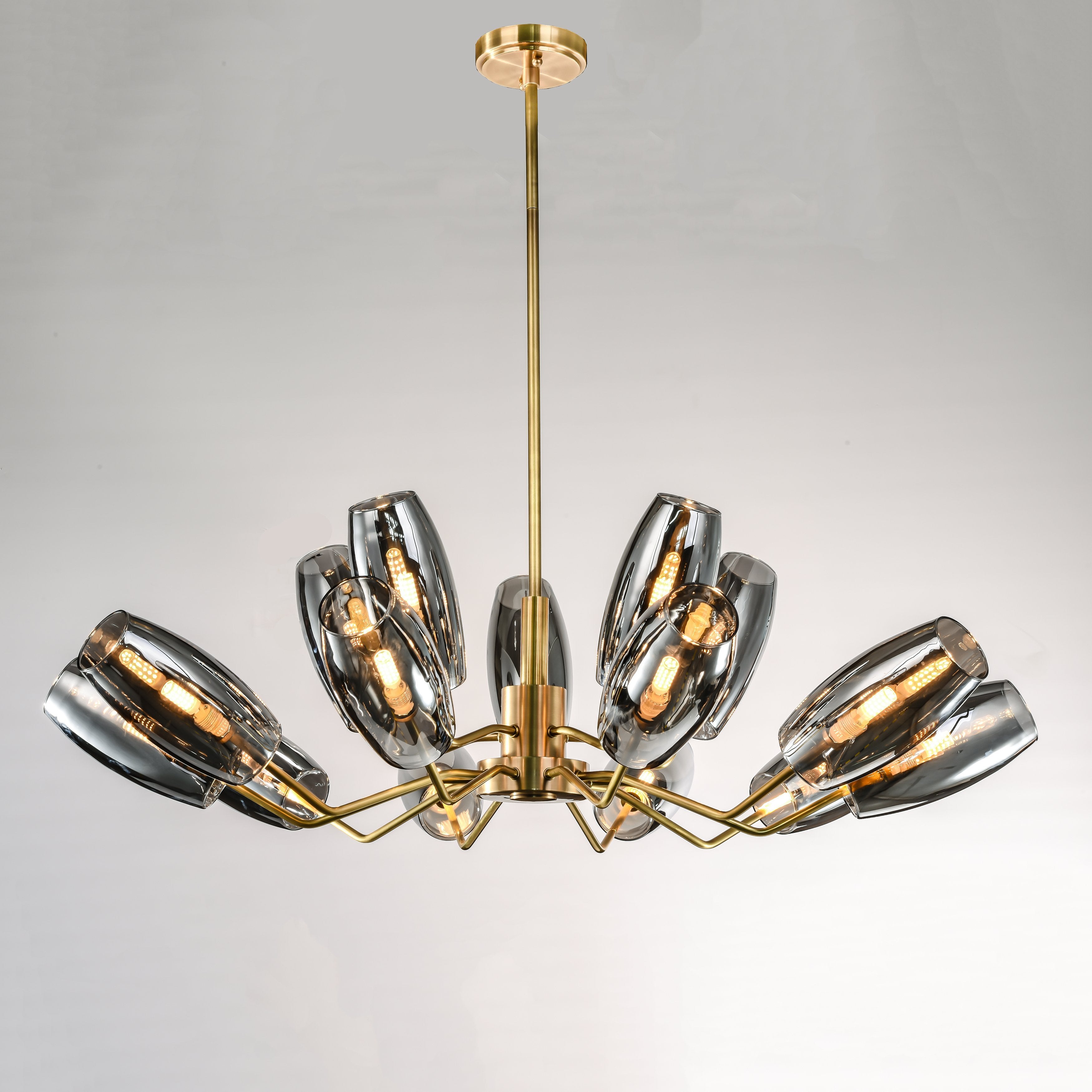Amira Branching Glass Globe Chandelier - Italian Concept -