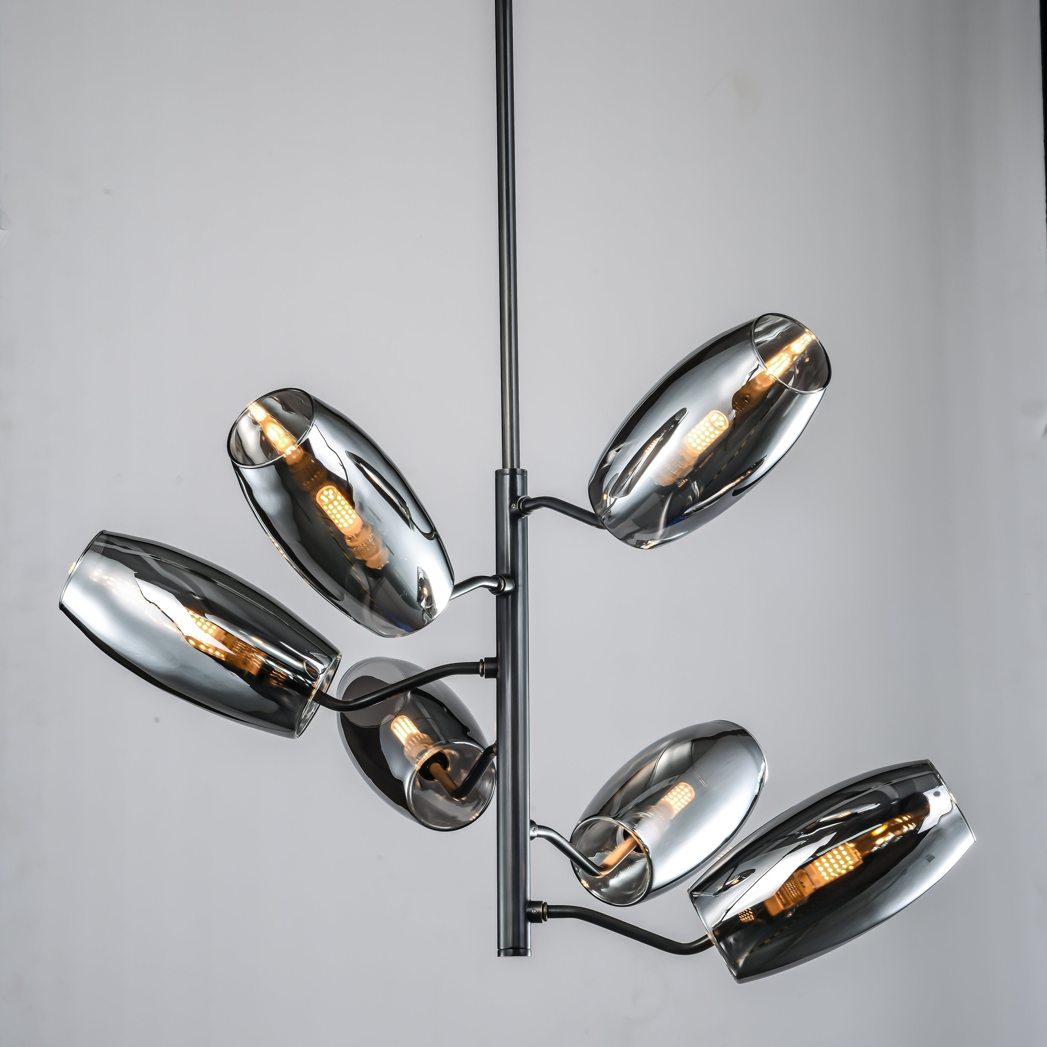 Amira Spiral Branching Glass Globe Chandelier - Italian Concept -