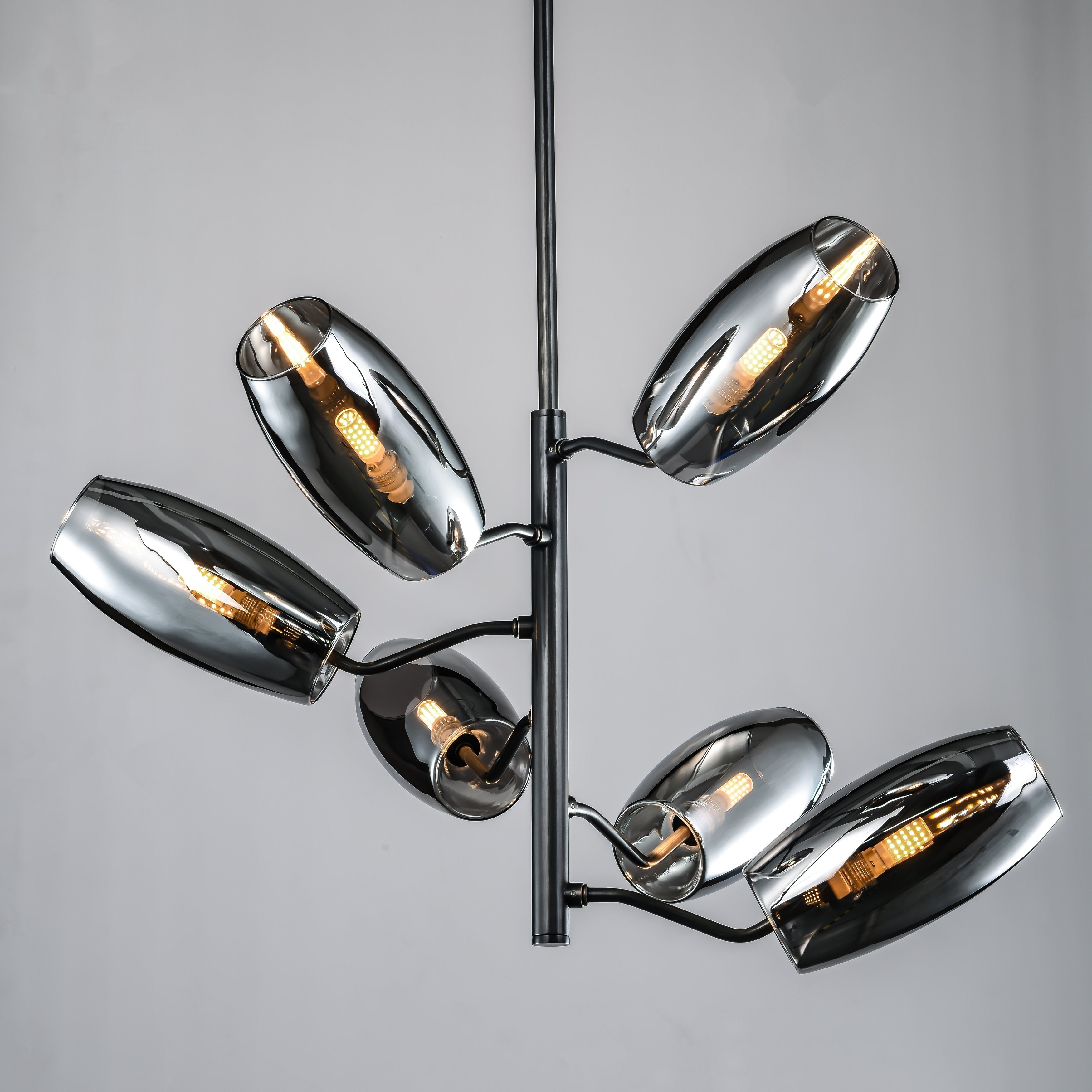 Amira Spiral Branching Glass Globe Chandelier - Italian Concept -