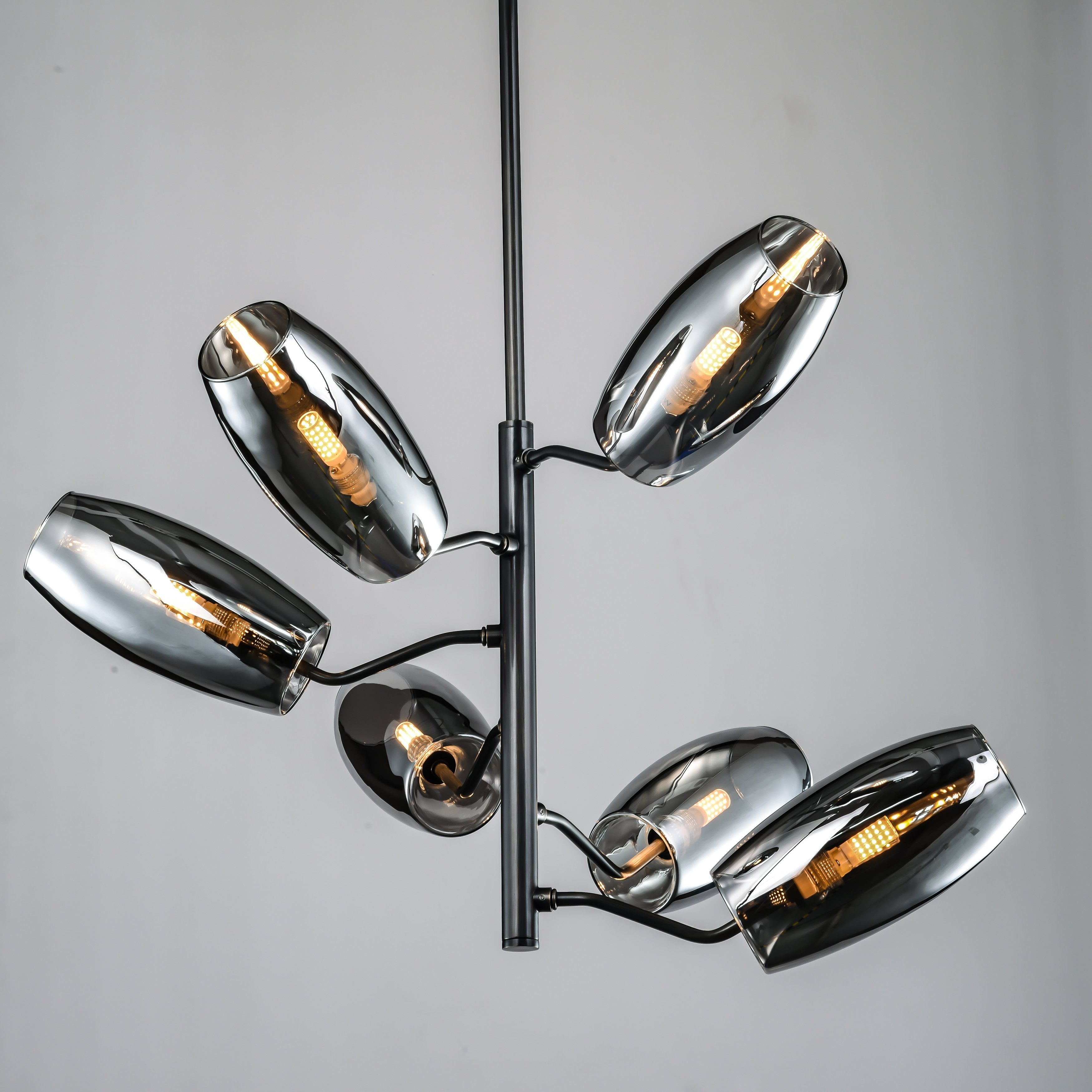 Amira Spiral Branching Glass Globe Chandelier - Italian Concept -