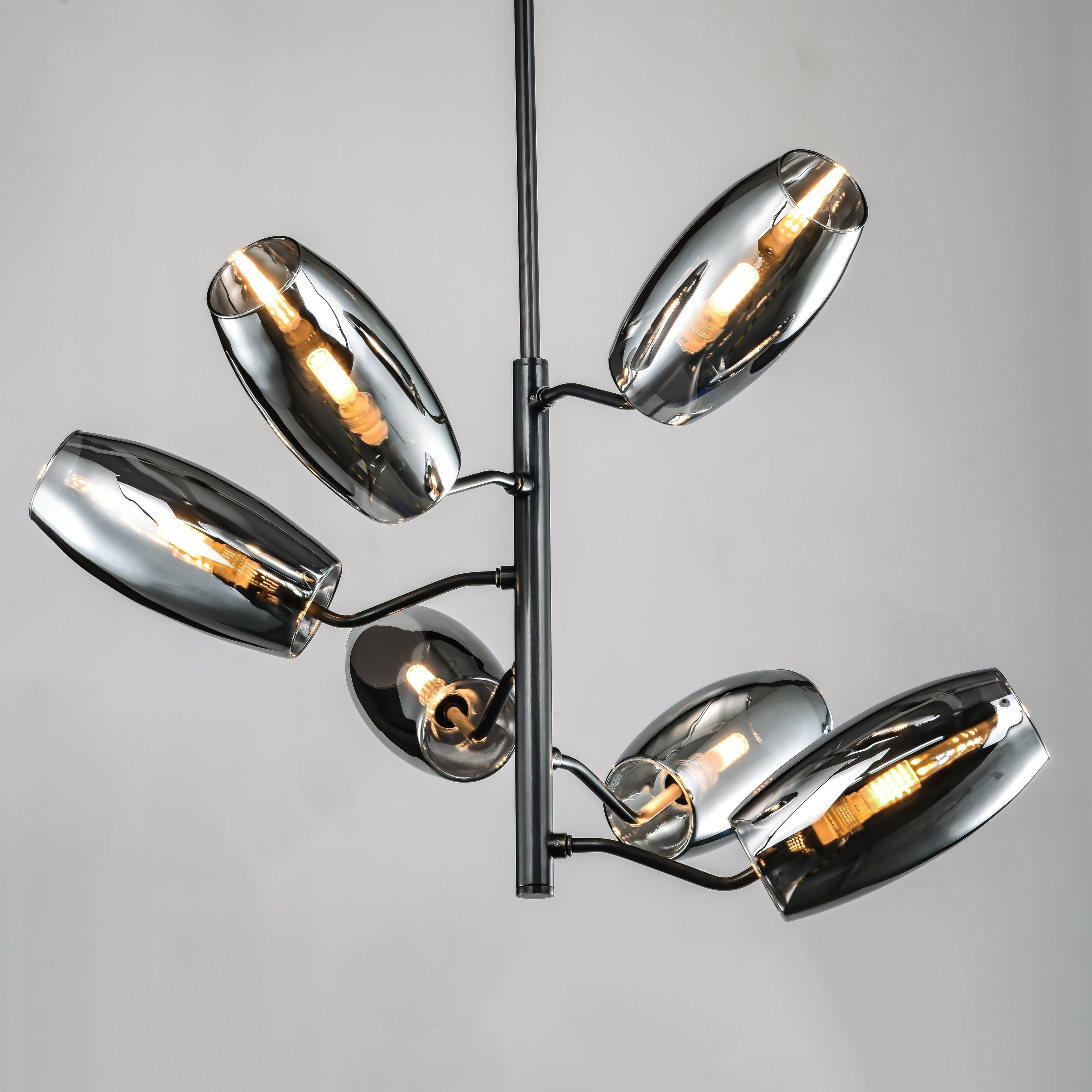 Amira Spiral Branching Glass Globe Chandelier - Italian Concept -