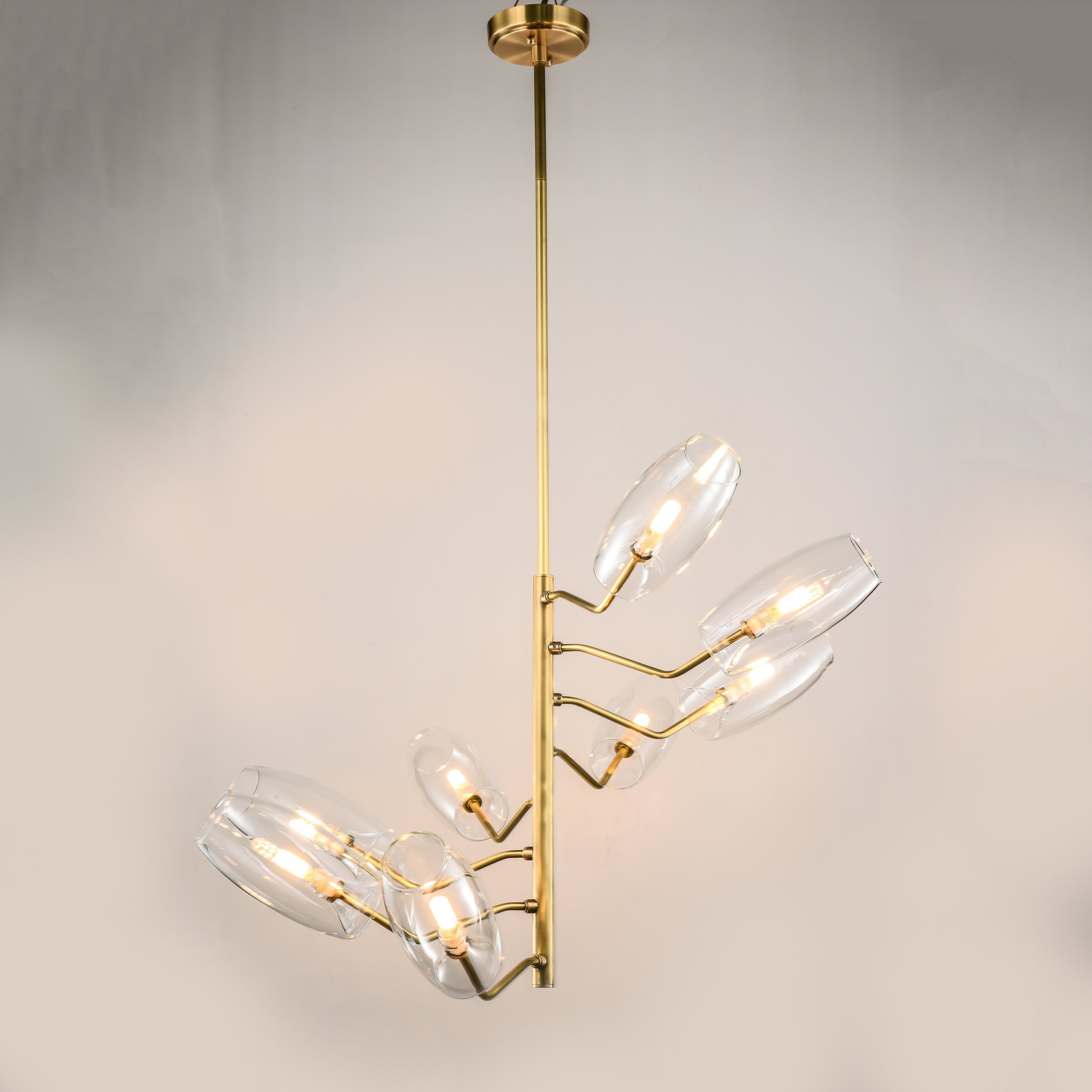 Amira Spiral Branching Glass Globe Chandelier - Italian Concept -