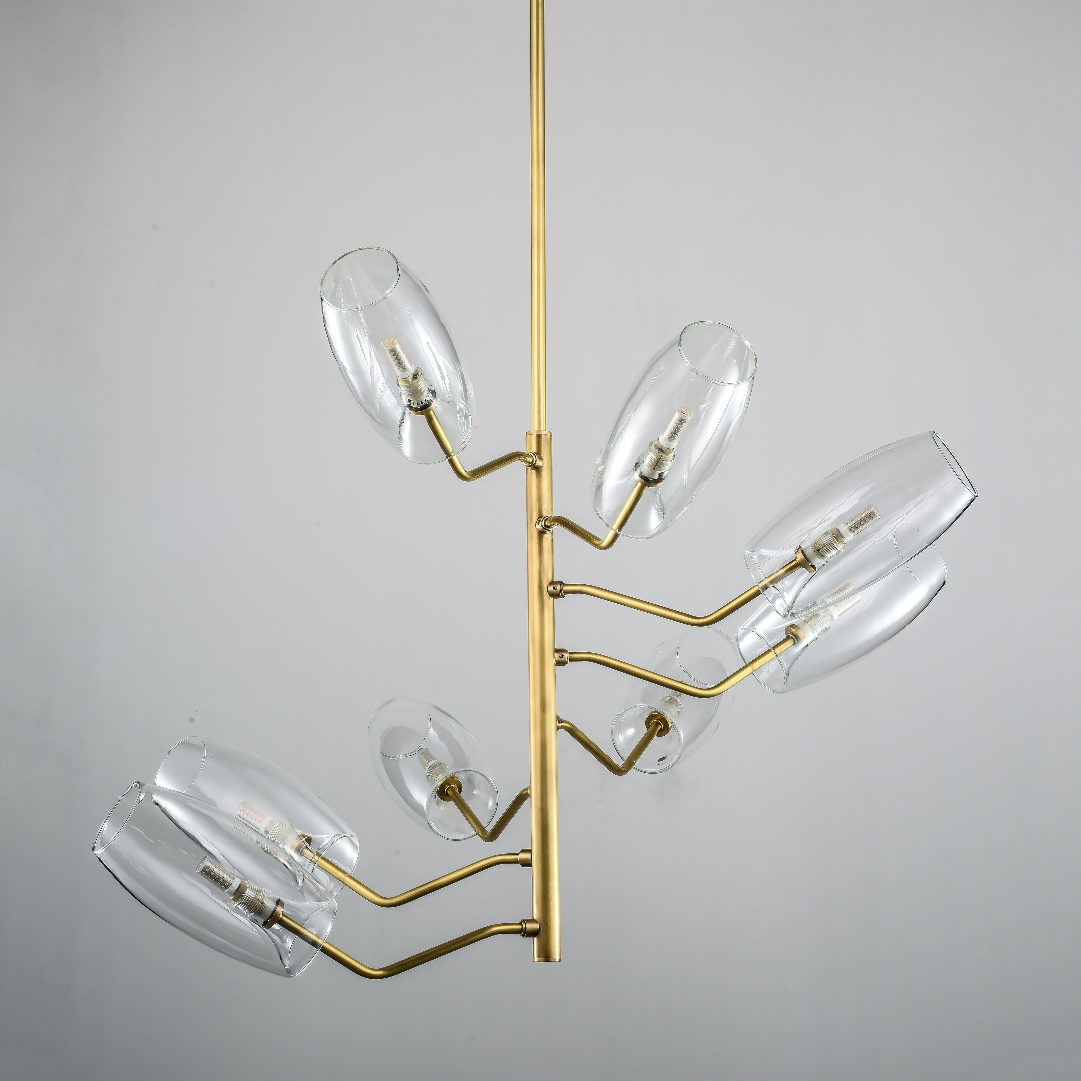 Amira Spiral Branching Glass Globe Chandelier - Italian Concept -