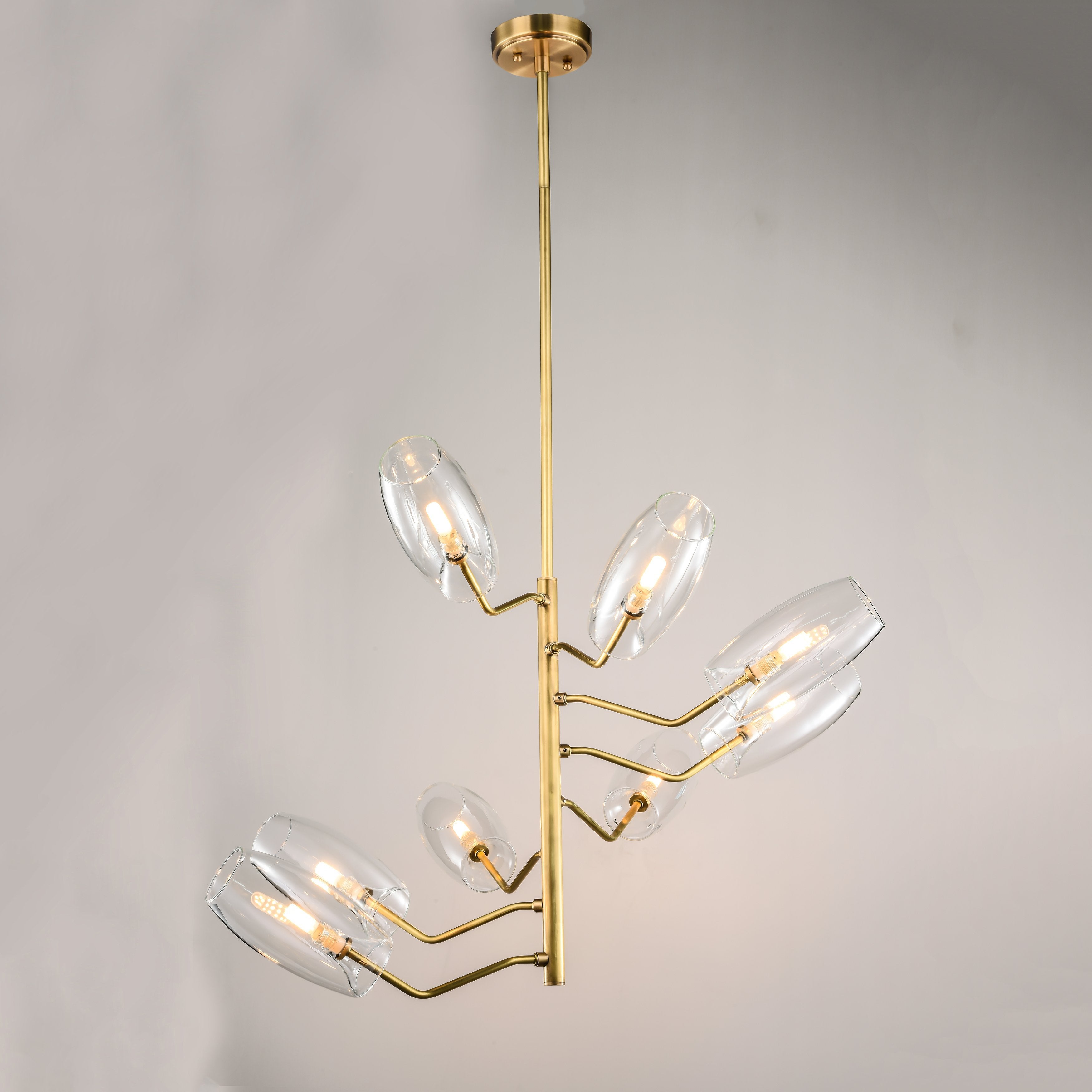 Amira Spiral Branching Glass Globe Chandelier - Italian Concept -