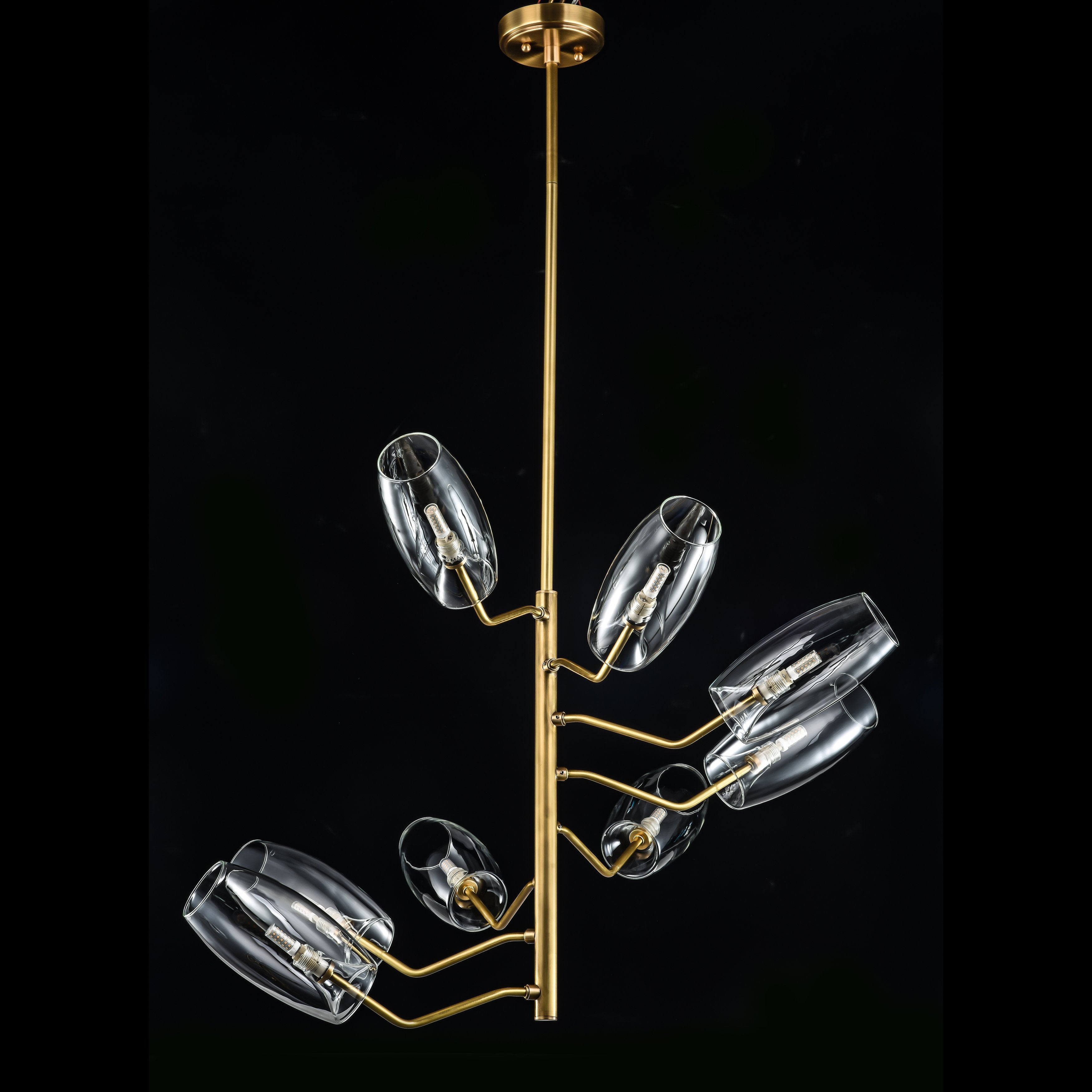 Amira Spiral Branching Glass Globe Chandelier - Italian Concept -