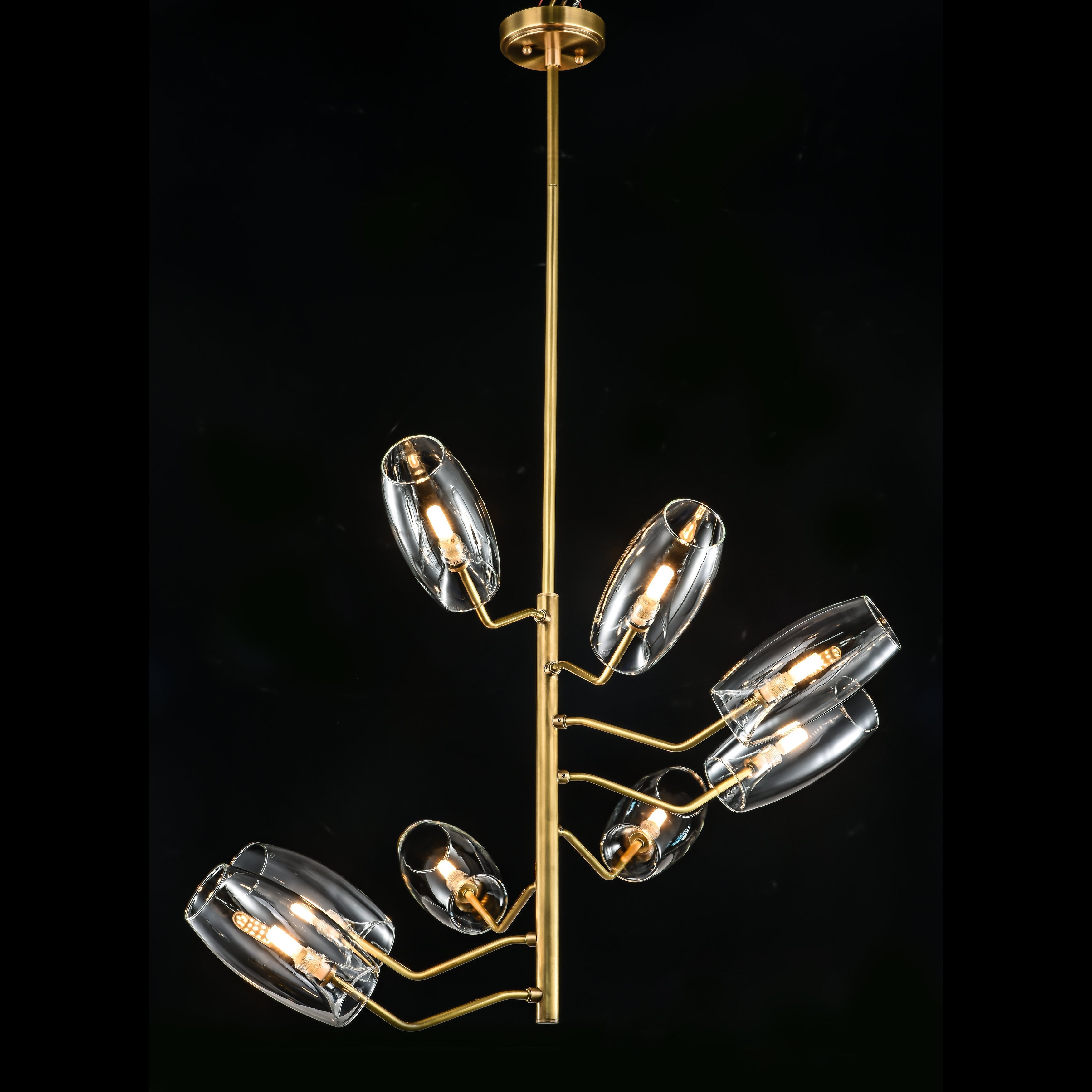 Amira Spiral Branching Glass Globe Chandelier - Italian Concept -