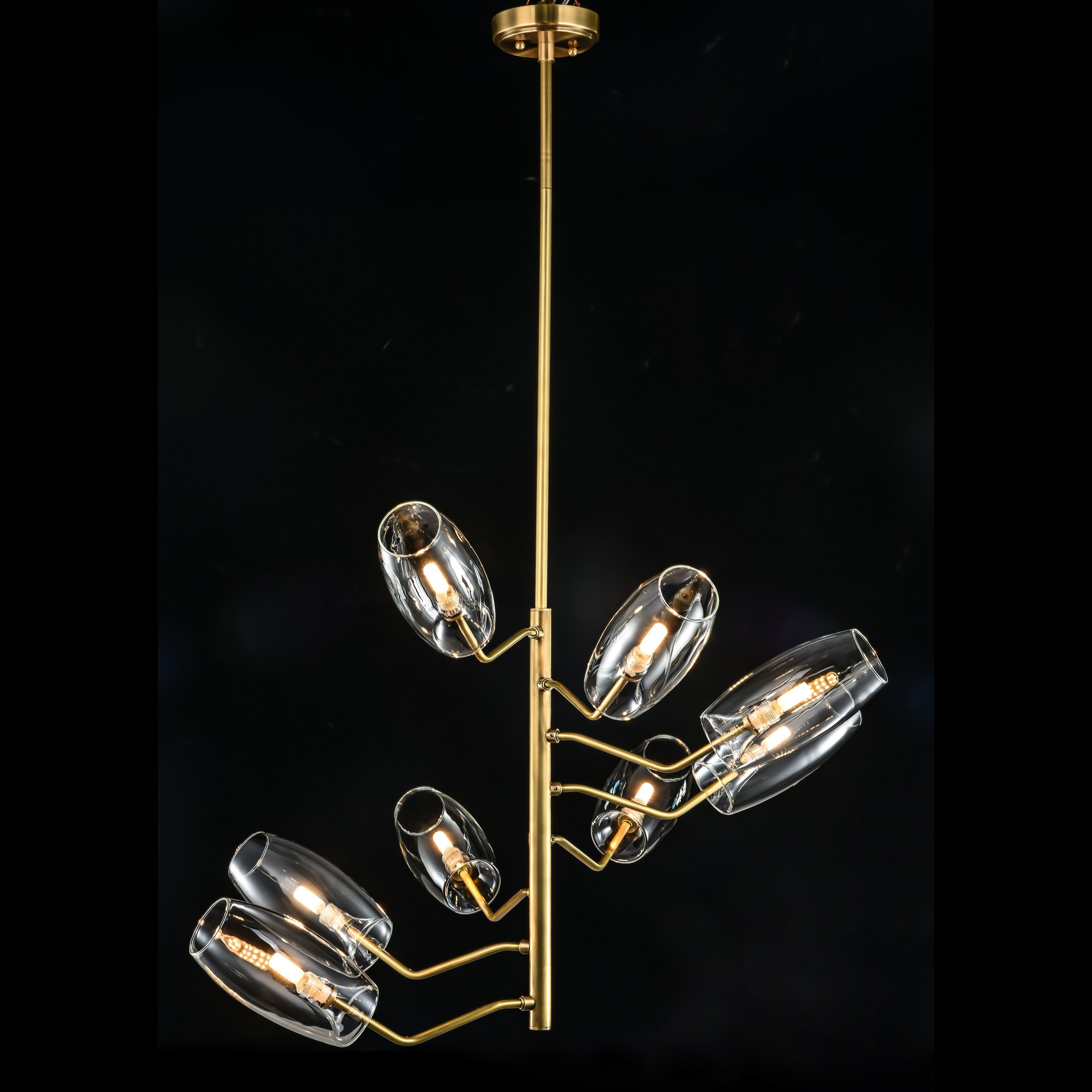 Amira Spiral Branching Glass Globe Chandelier - Italian Concept -