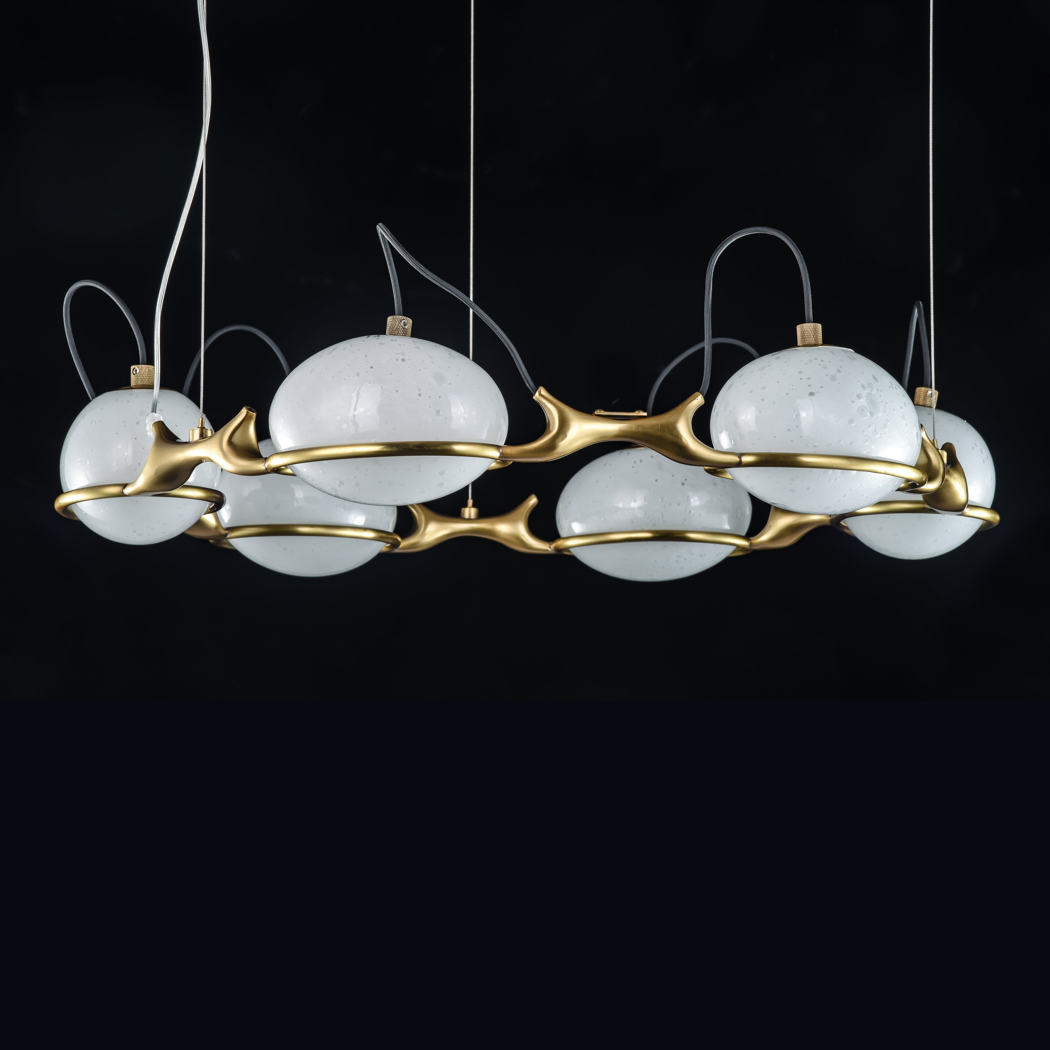 Axel Branching Glass Globe Chandelier - Italian Concept -