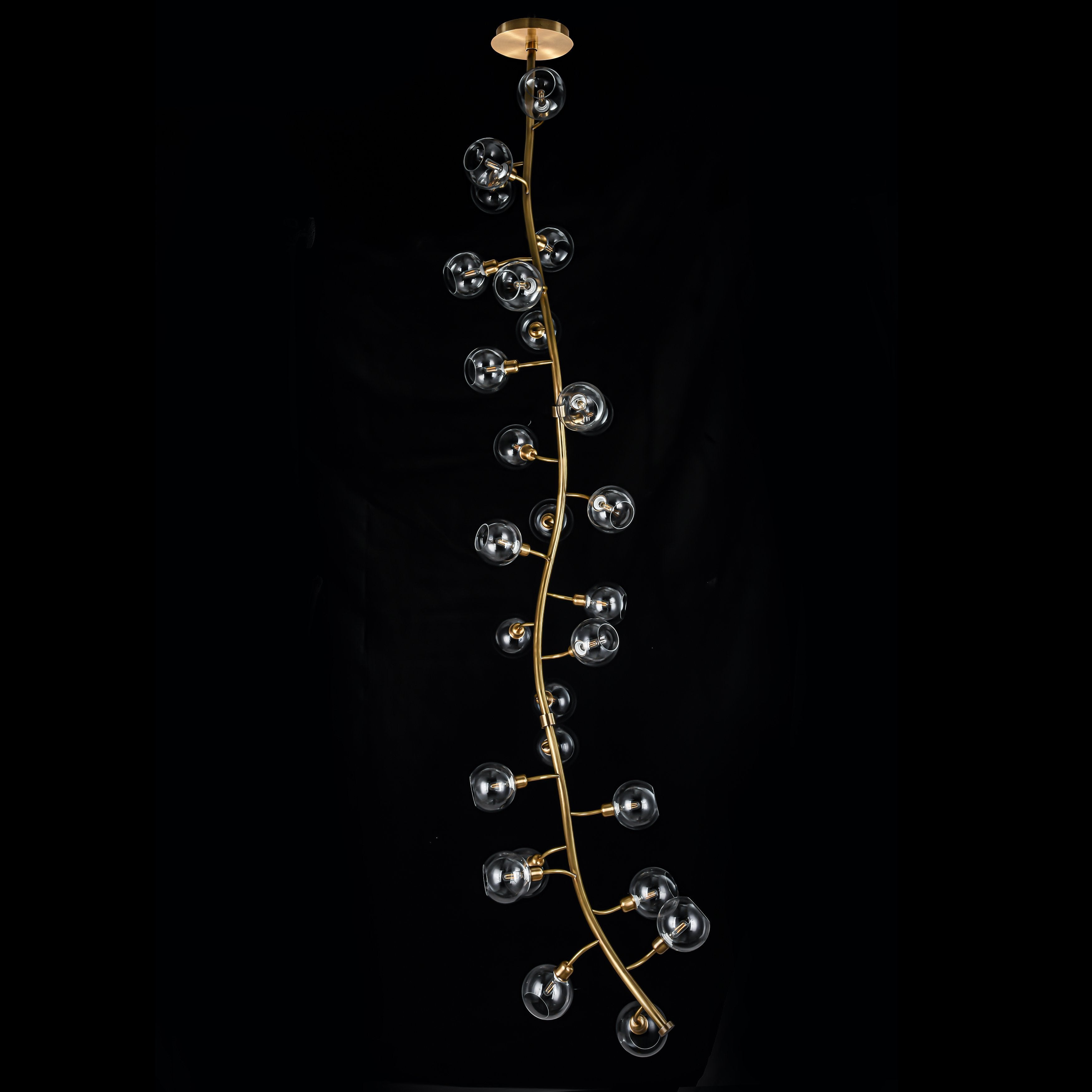 Avion Branching Glass Globe Chandelier - Italian Concept -