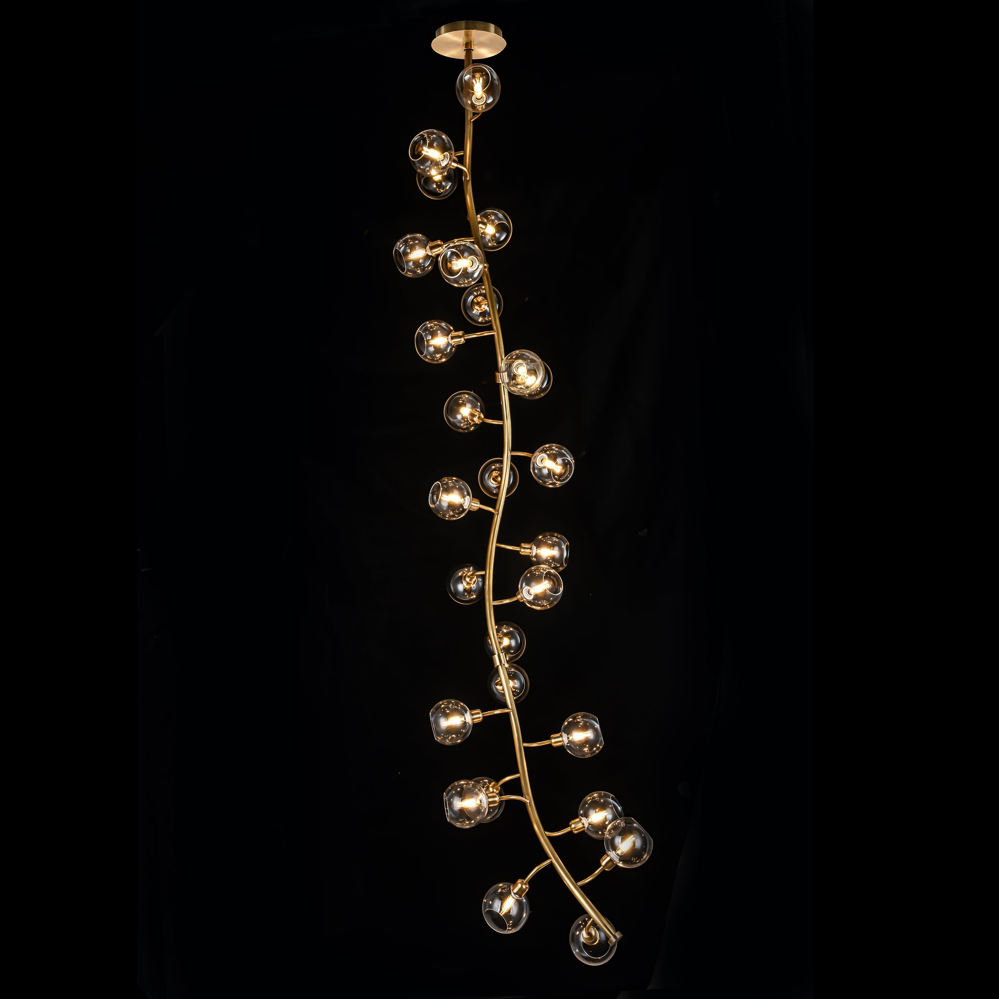 Avion Branching Glass Globe Chandelier - Italian Concept -