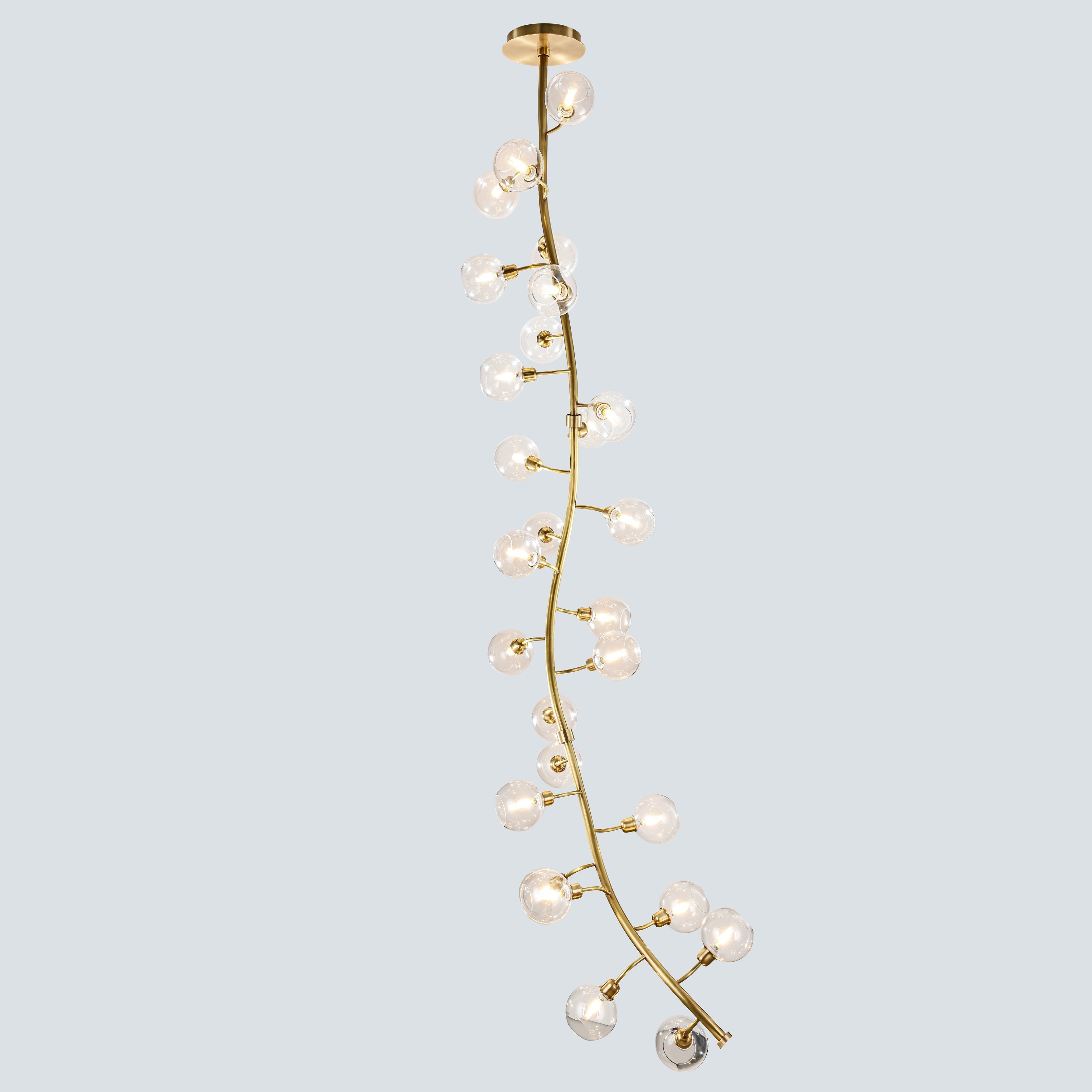 Avion Branching Glass Globe Chandelier - Italian Concept -