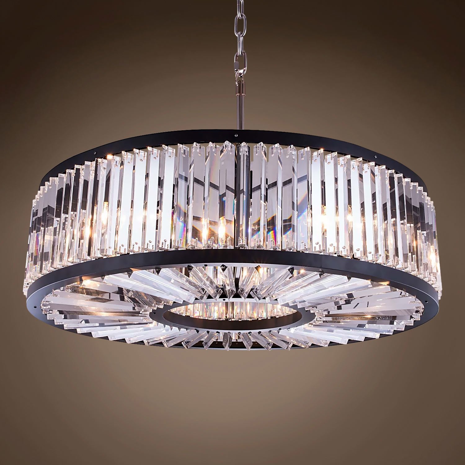 Oro Prysm Round Crystal Chandelier - Italian Concept