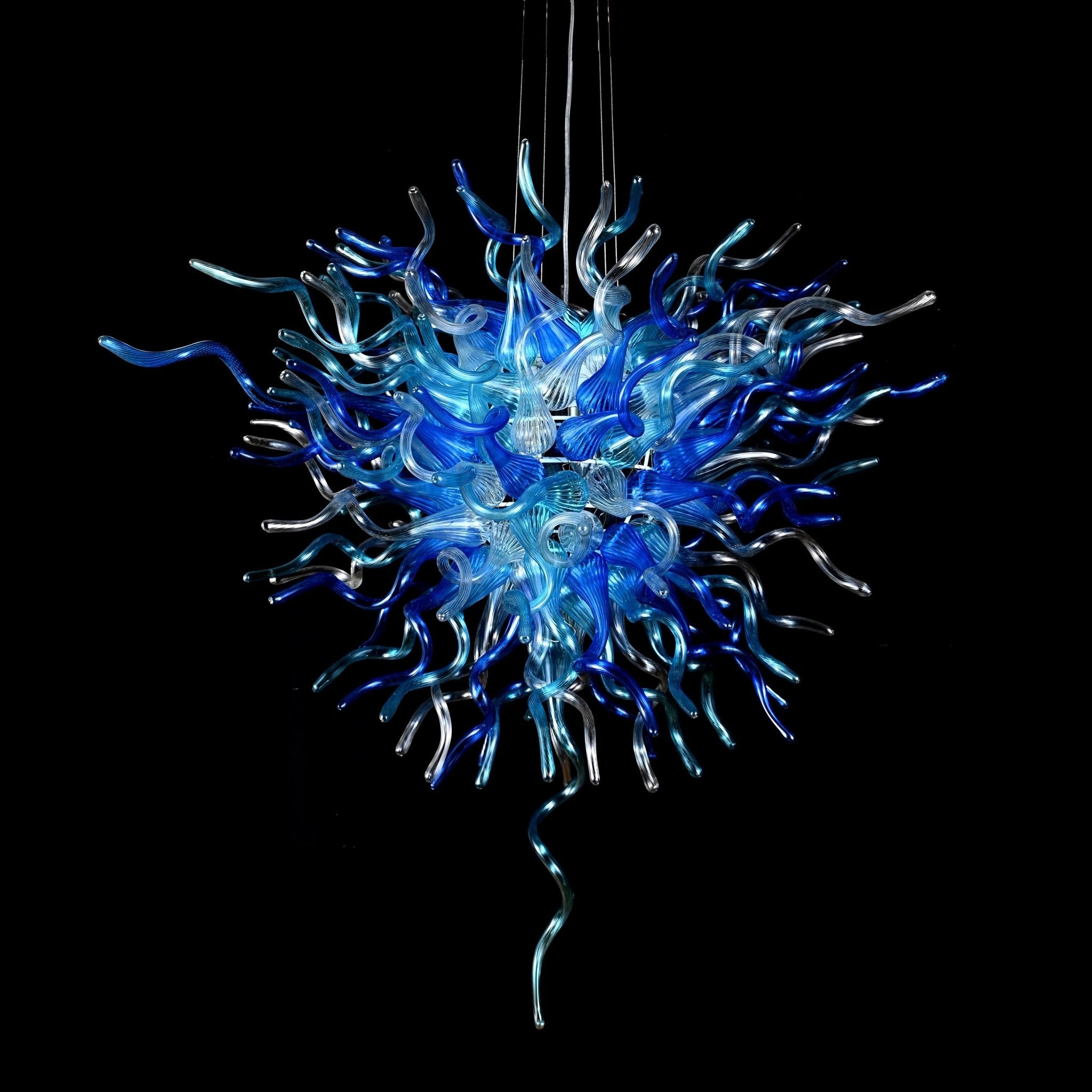 Lincoln Glass Murano Chandelier perfect for dining rooms, foyers, living rooms.