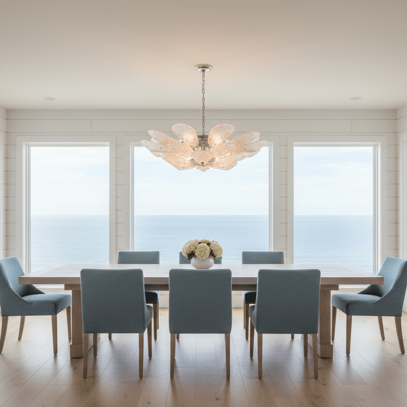 1. Clear - Modern Coastal Blue-Gray Dining