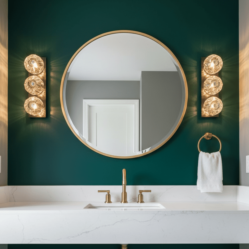 16.5" Matte Black - Emerald Powder Room