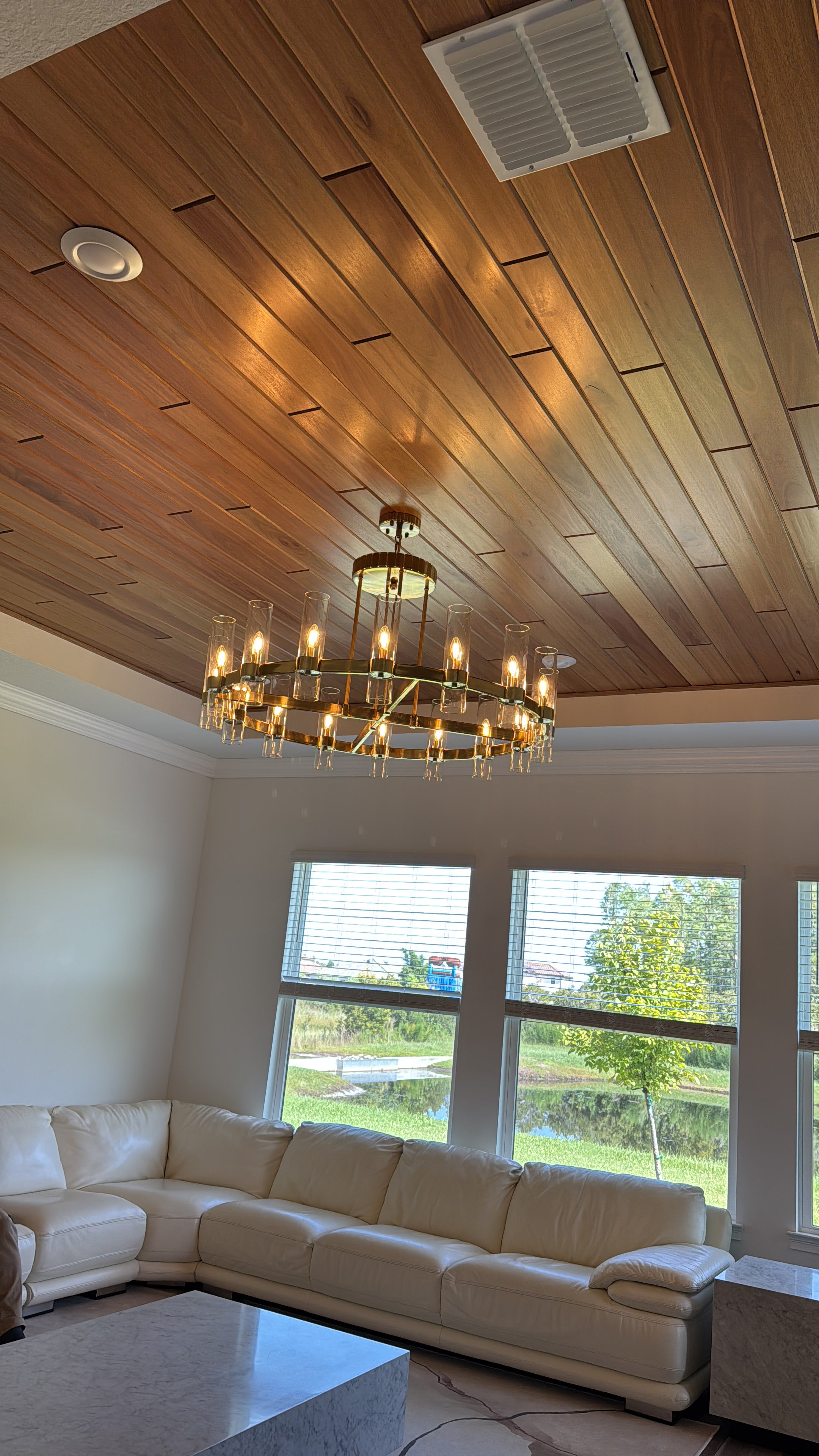Armature Round Glass Cylinder Chandelier